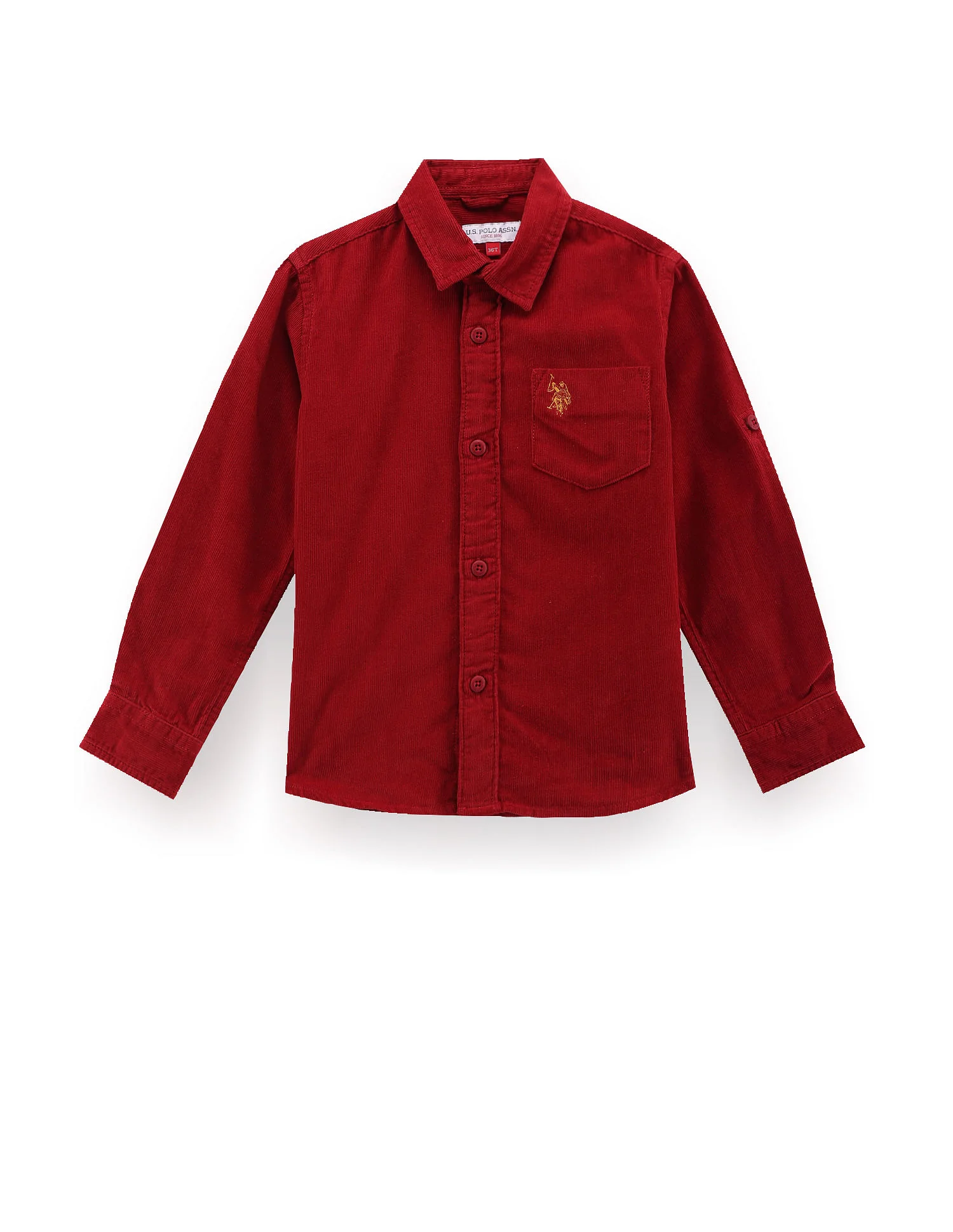 Boys Solid Corduroy Shirt