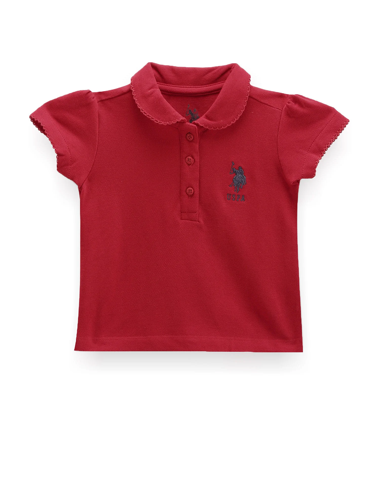 Boys Solid Cotton Polo Shirt