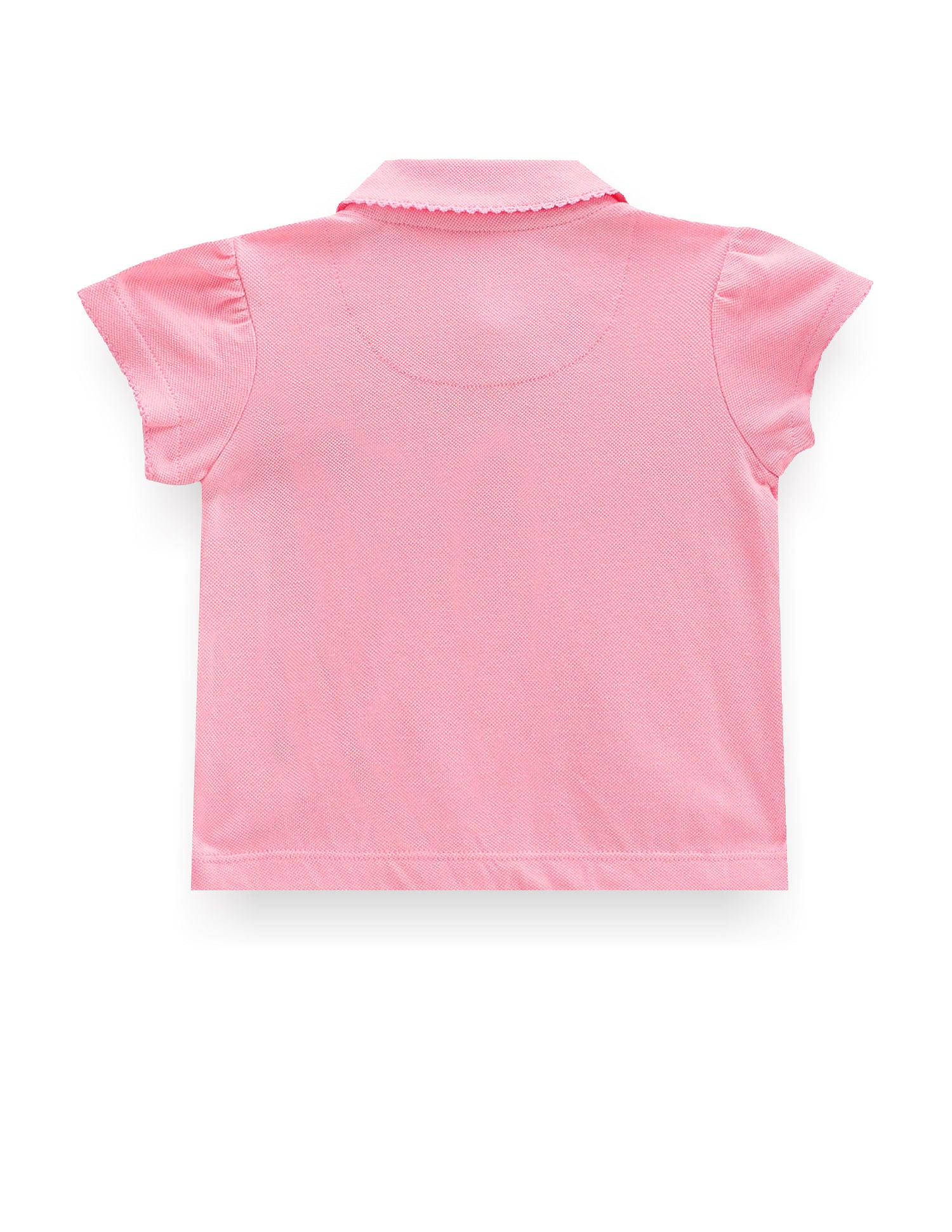 Girls Solid Cotton Polo Shirt - Image 2
