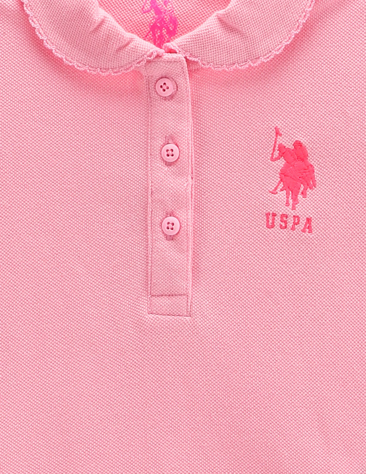 Girls Solid Cotton Polo Shirt - Image 3