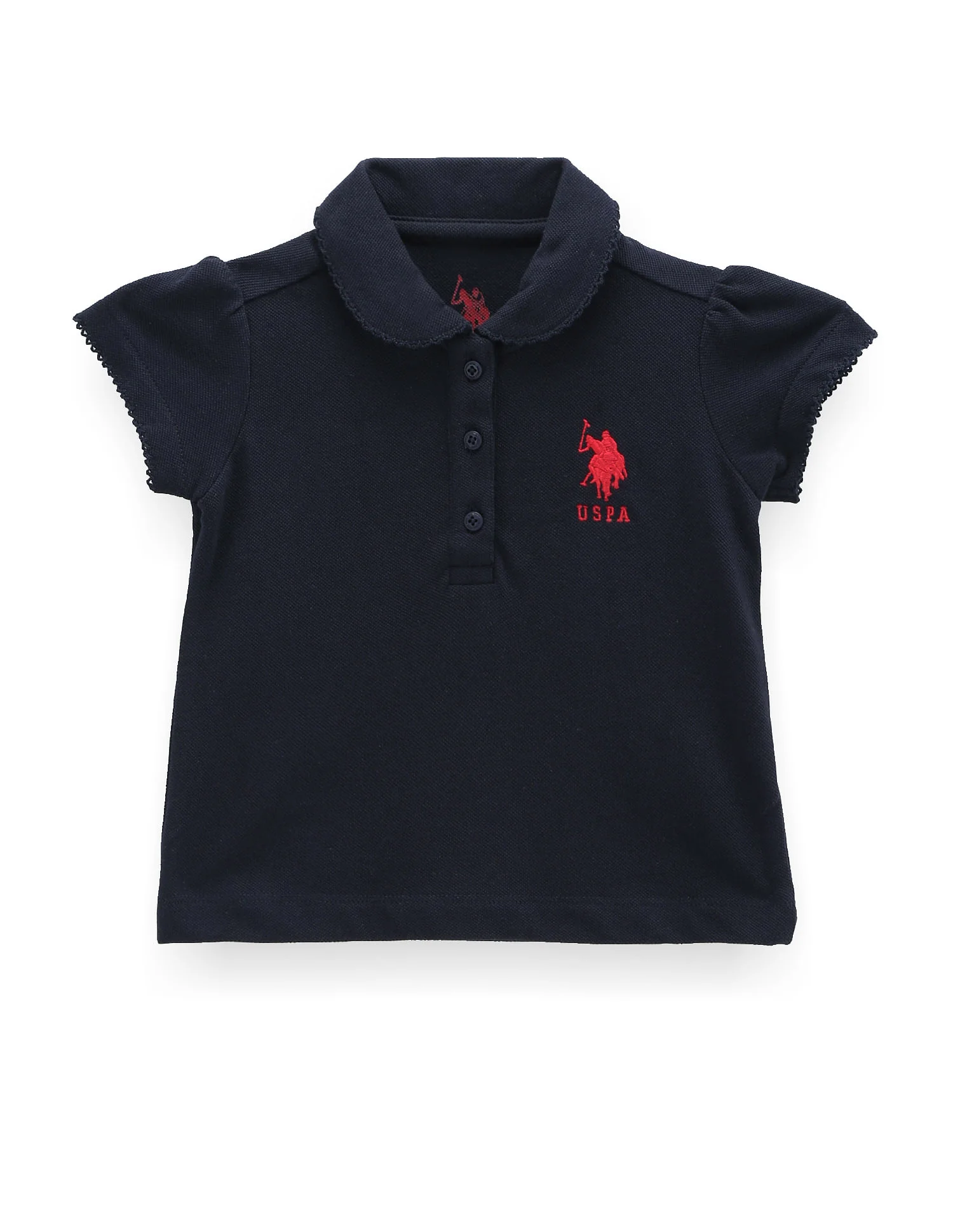 Boys Solid Cotton Polo Shirt