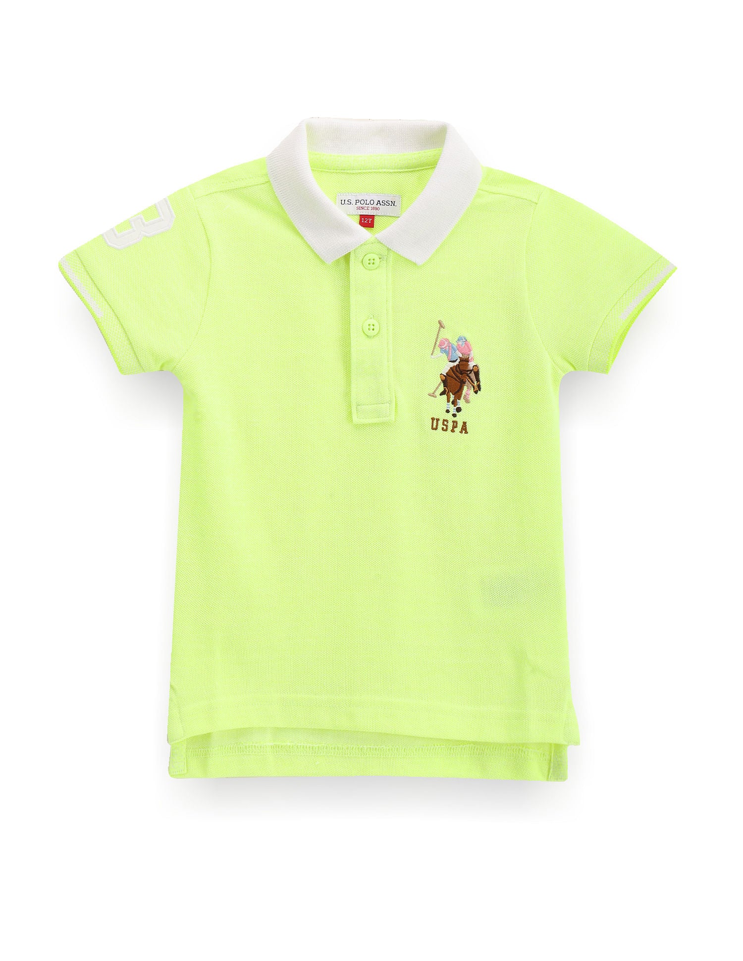 Boys Solid Cotton Polo Shirt