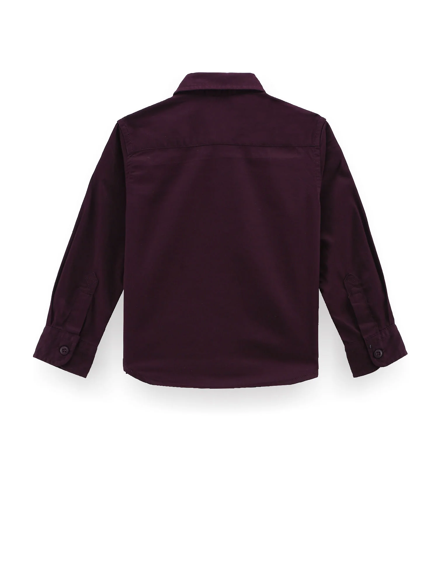 Boys Solid Cotton Sateen Shirt - Image 2