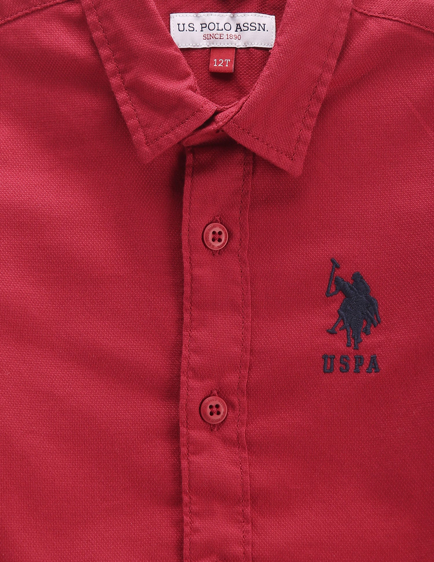 Boys Solid Cutaway Collar Shirt - Image 3
