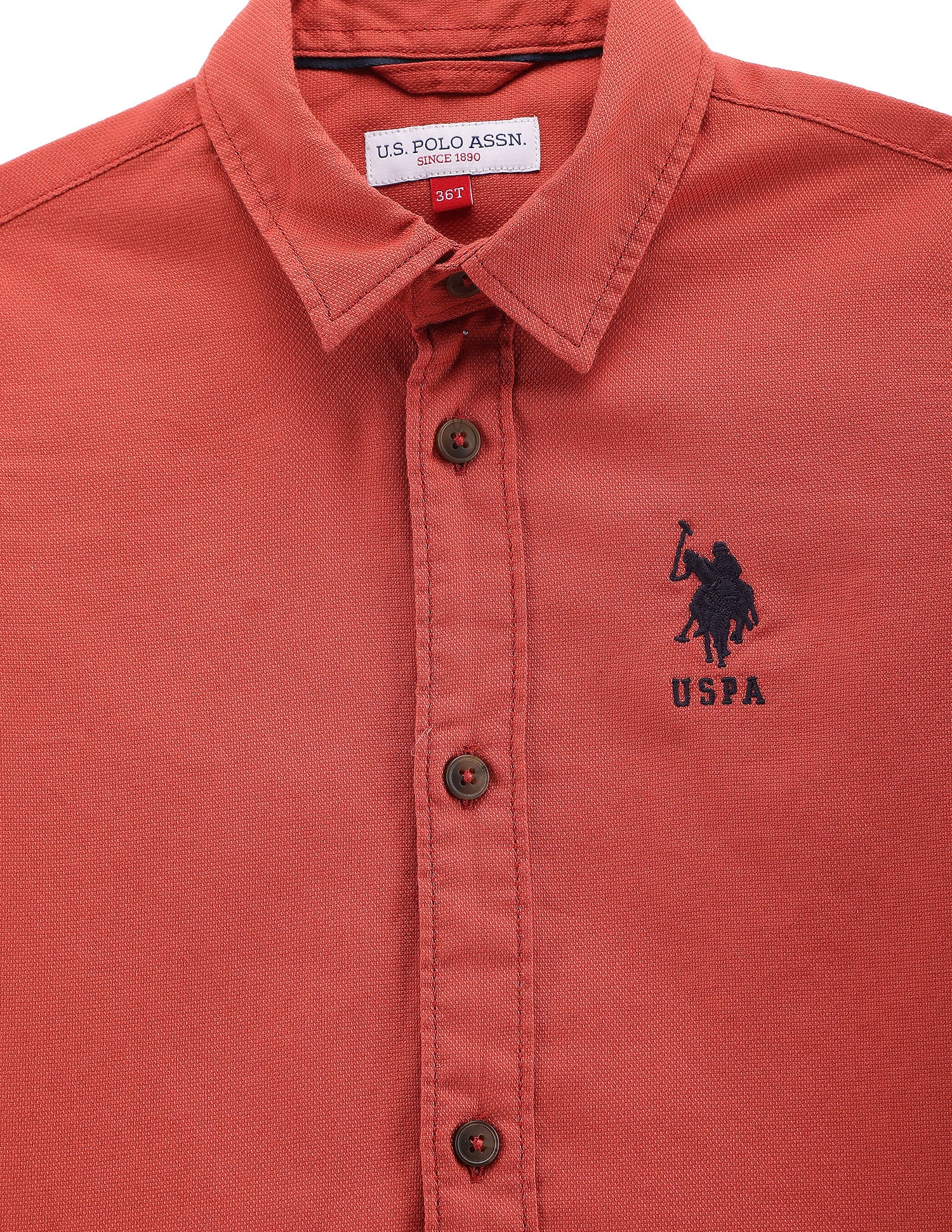 Boys Solid Dobby Shirt - Image 3