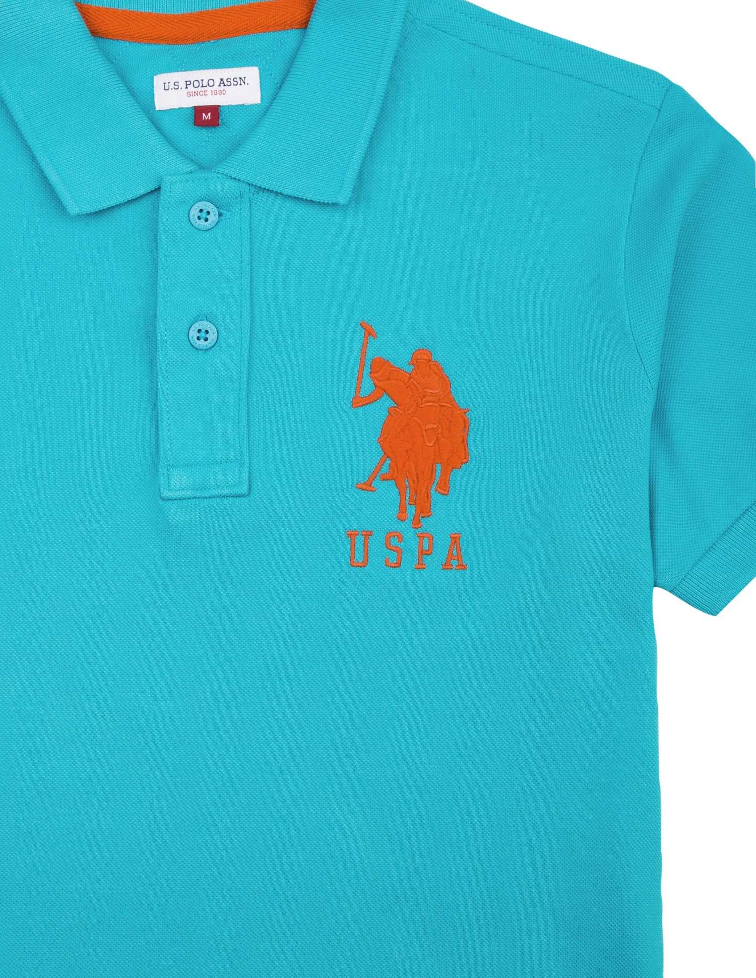 Boys Solid Pique Knit Polo Shirt - Image 3