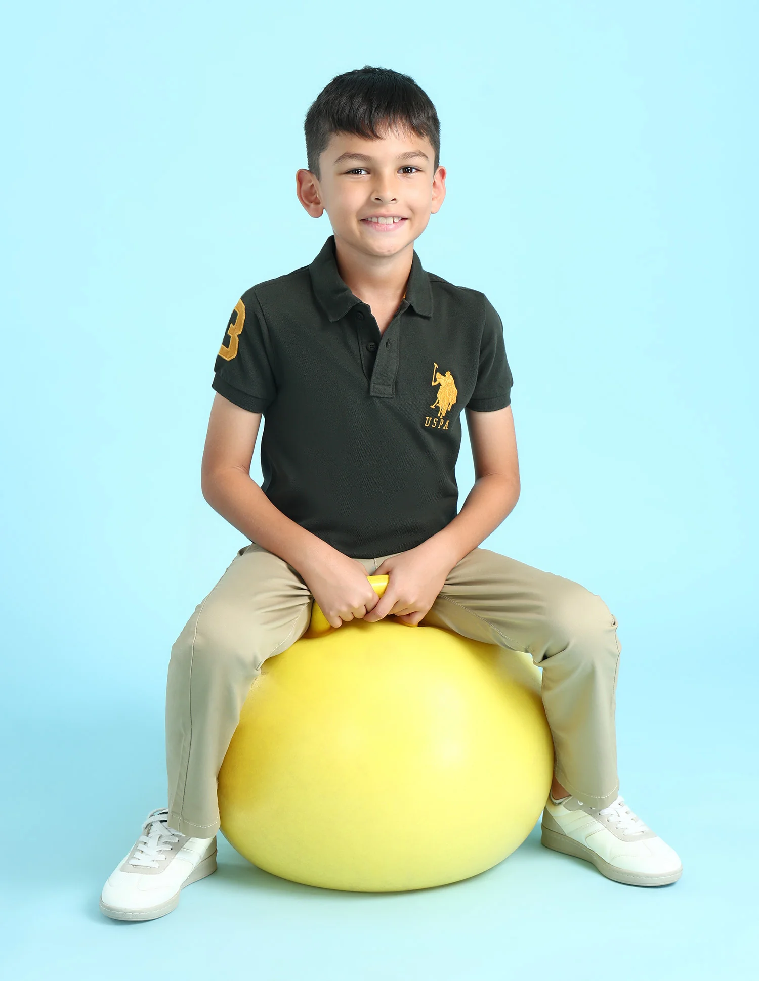 Boys Solid Polo Shirt