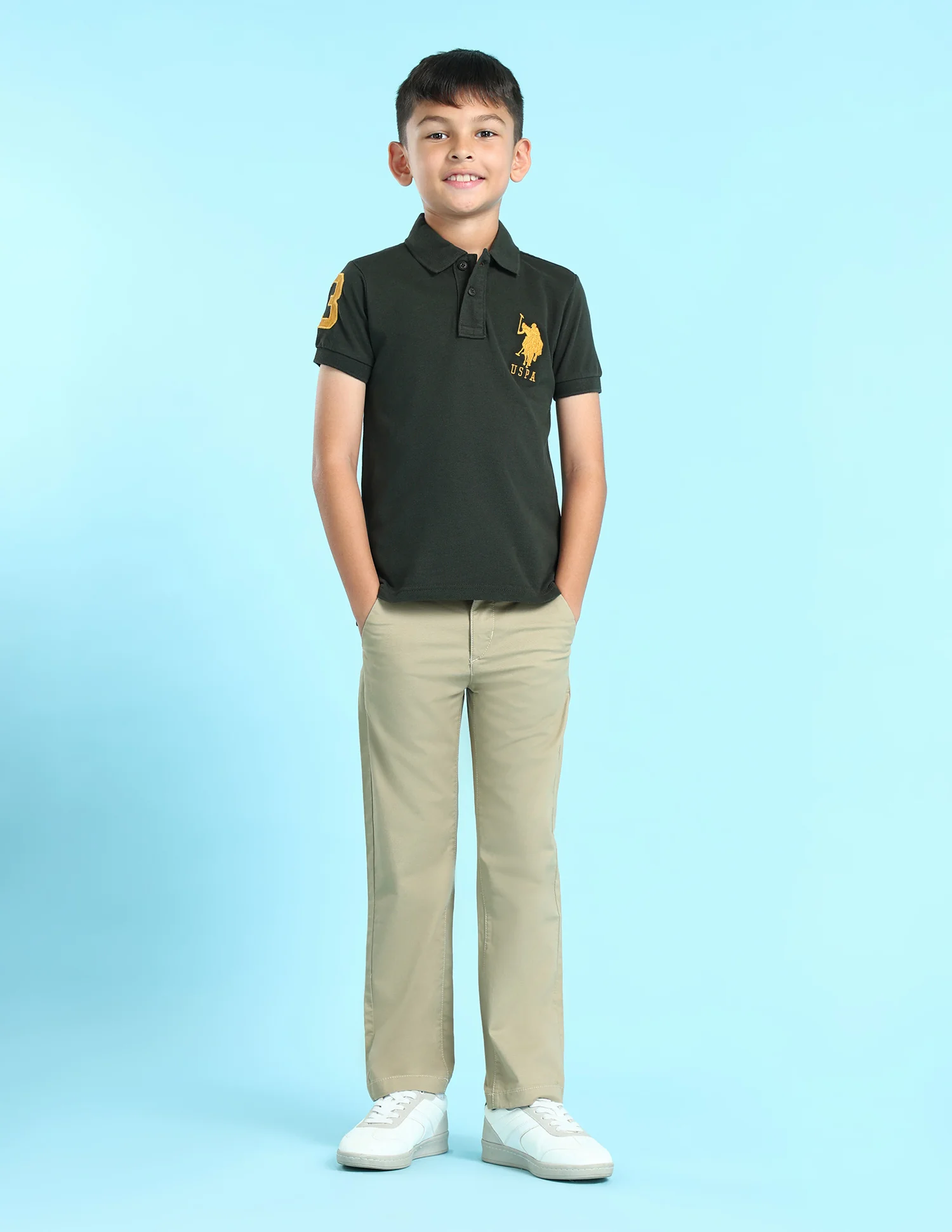 Boys Solid Polo Shirt - Image 3