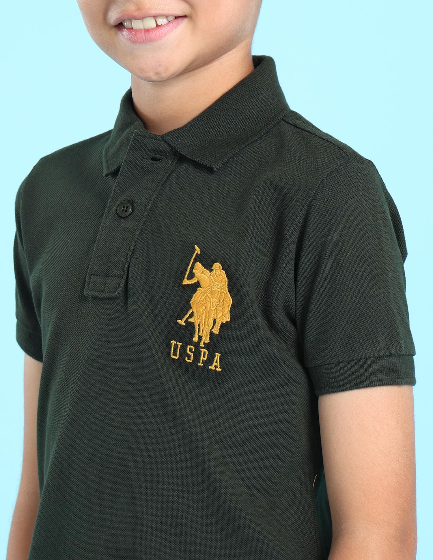 Boys Solid Polo Shirt - Image 5