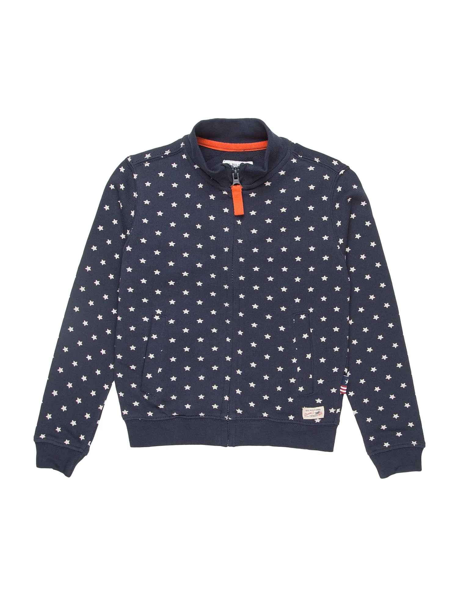 Boys Star Printed Zip Up Sweatshirt