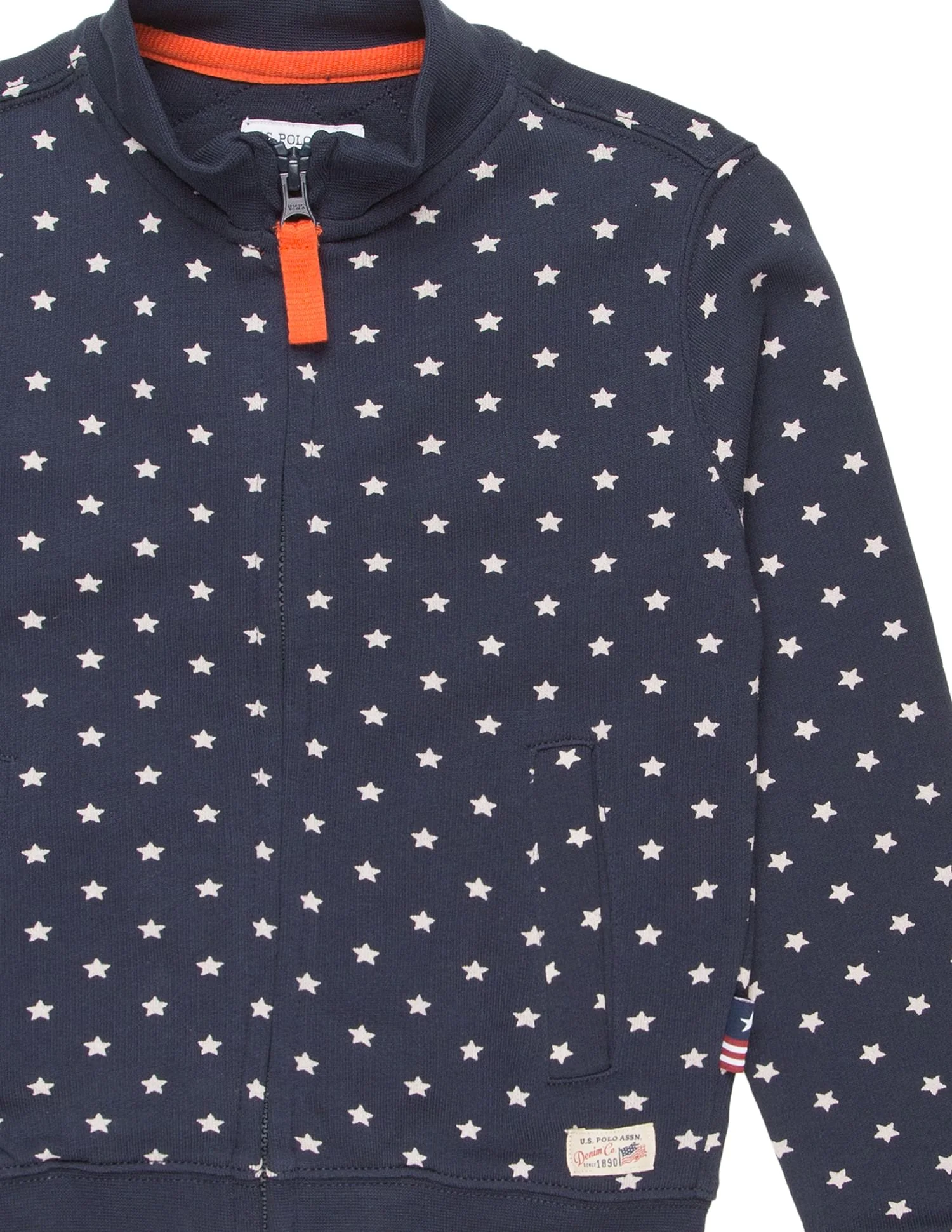 Boys Star Printed Zip Up Sweatshirt - Image 3