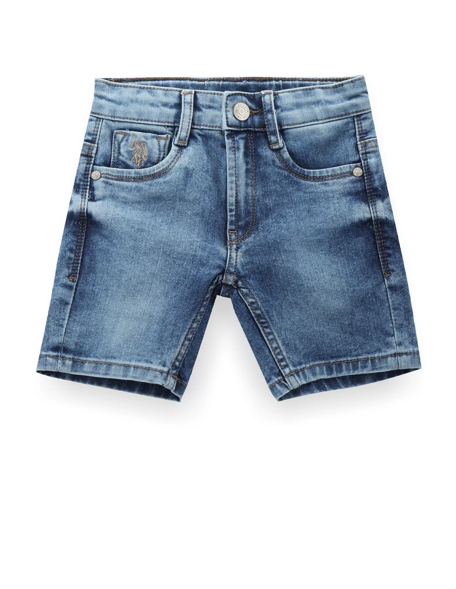 Boys Stone Wash Denim Shorts