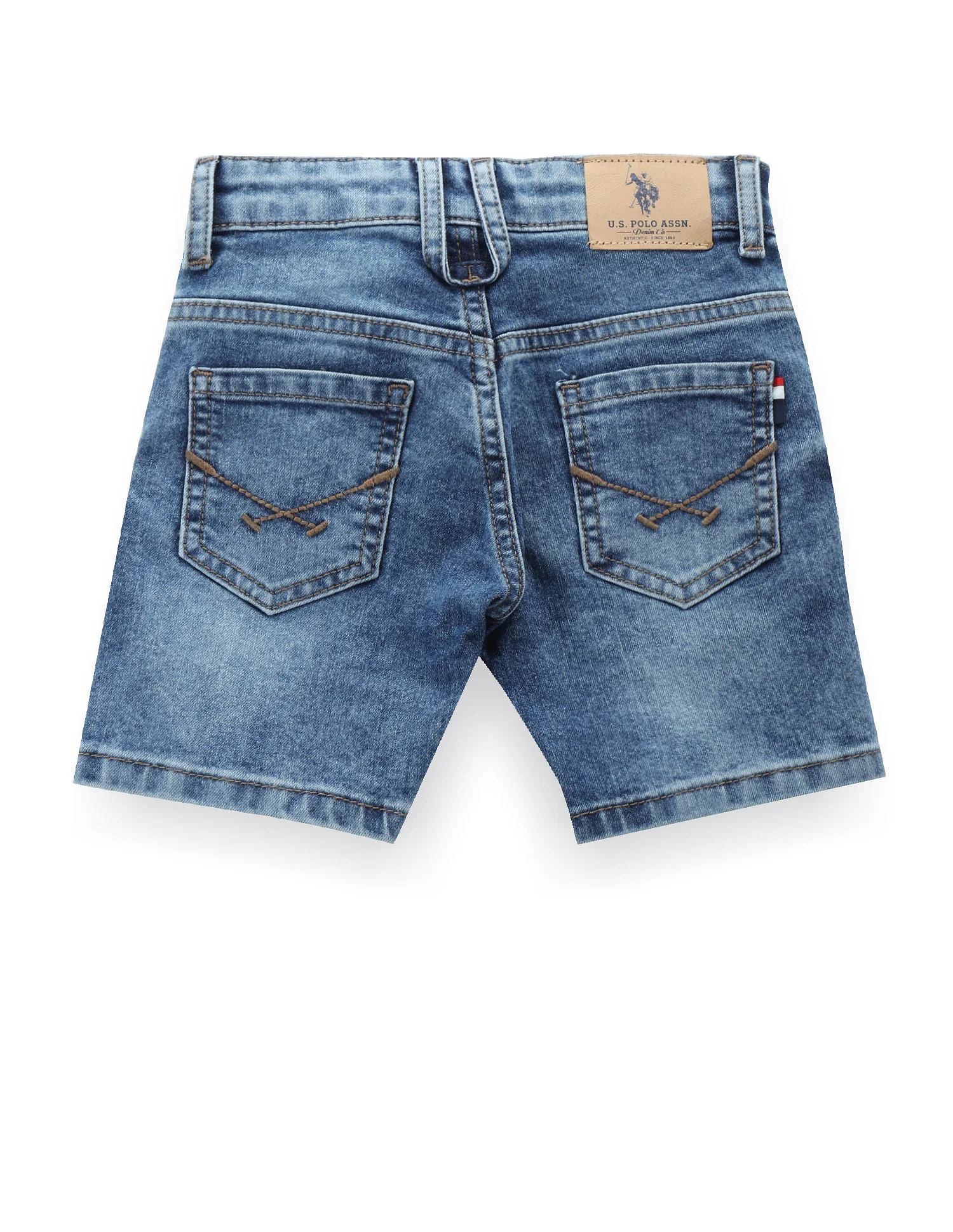 Boys Stone Wash Denim Shorts - Image 2