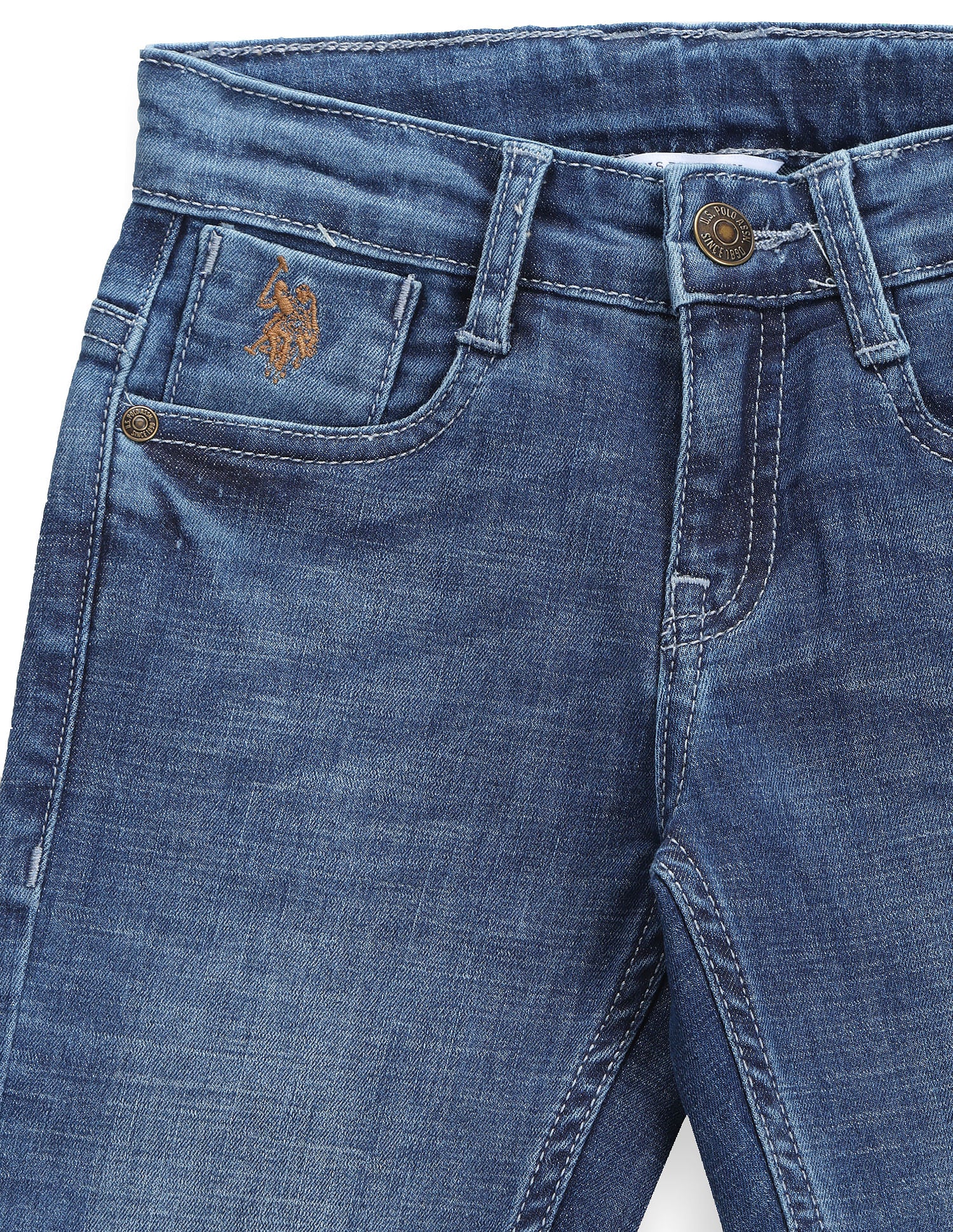 Boys Stone Wash Slim Fit Jeans - Image 3
