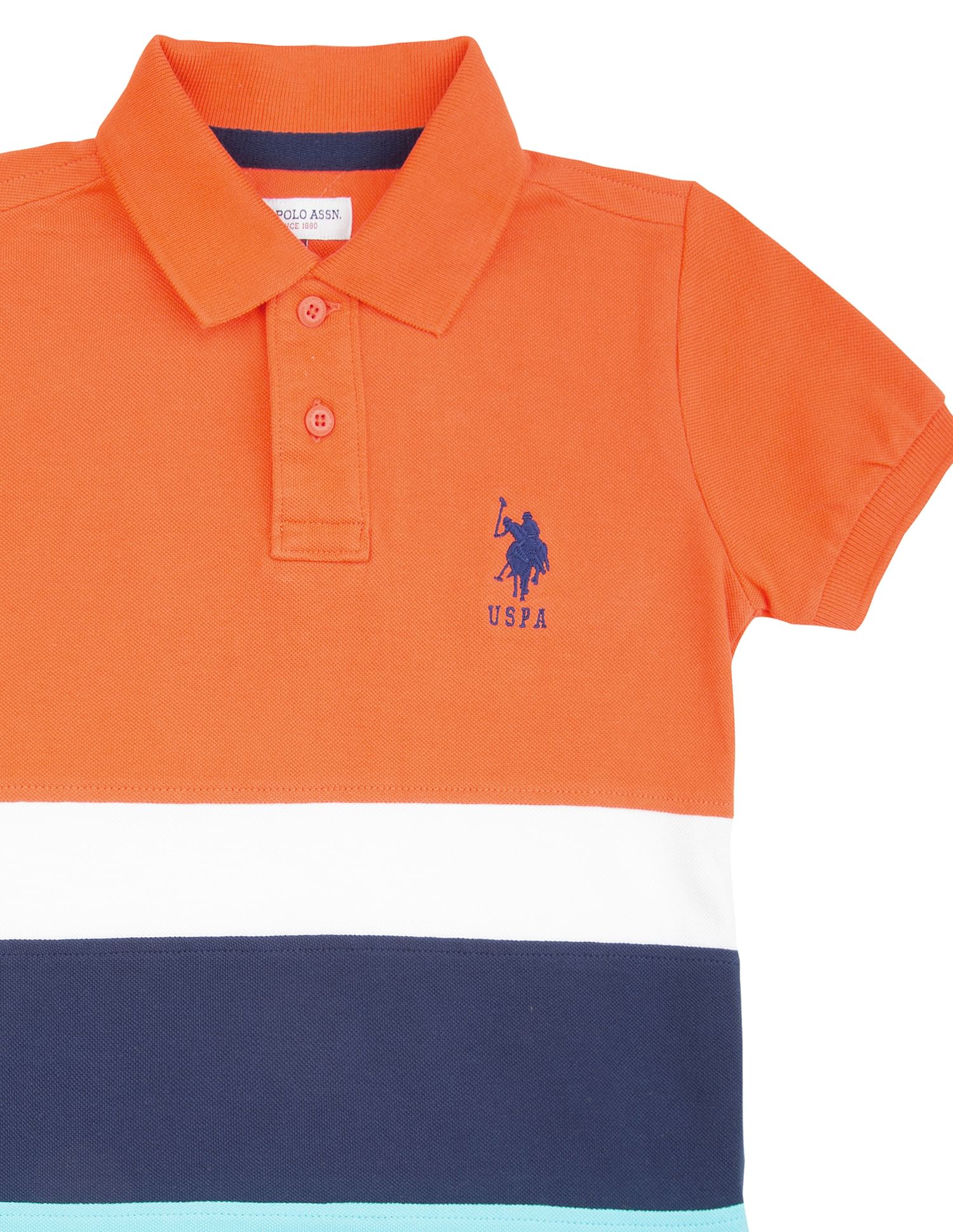 Boys Striped Cotton Pique Polo Shirt - Image 3