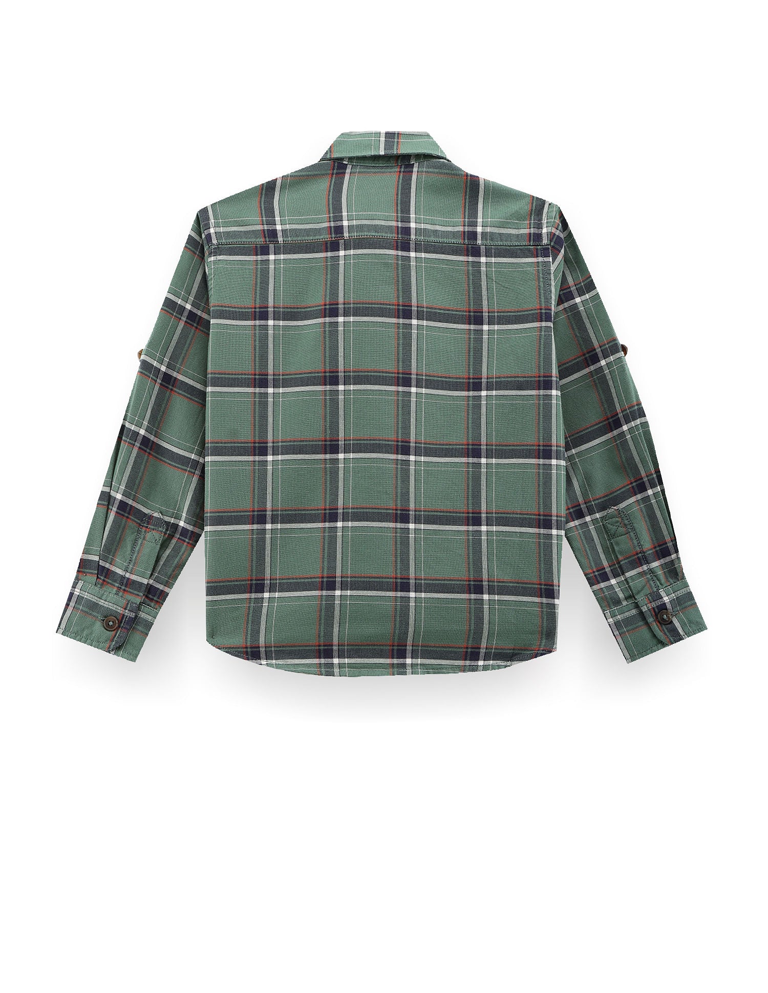 Boys Tartan Check Cotton Shirt - Image 2