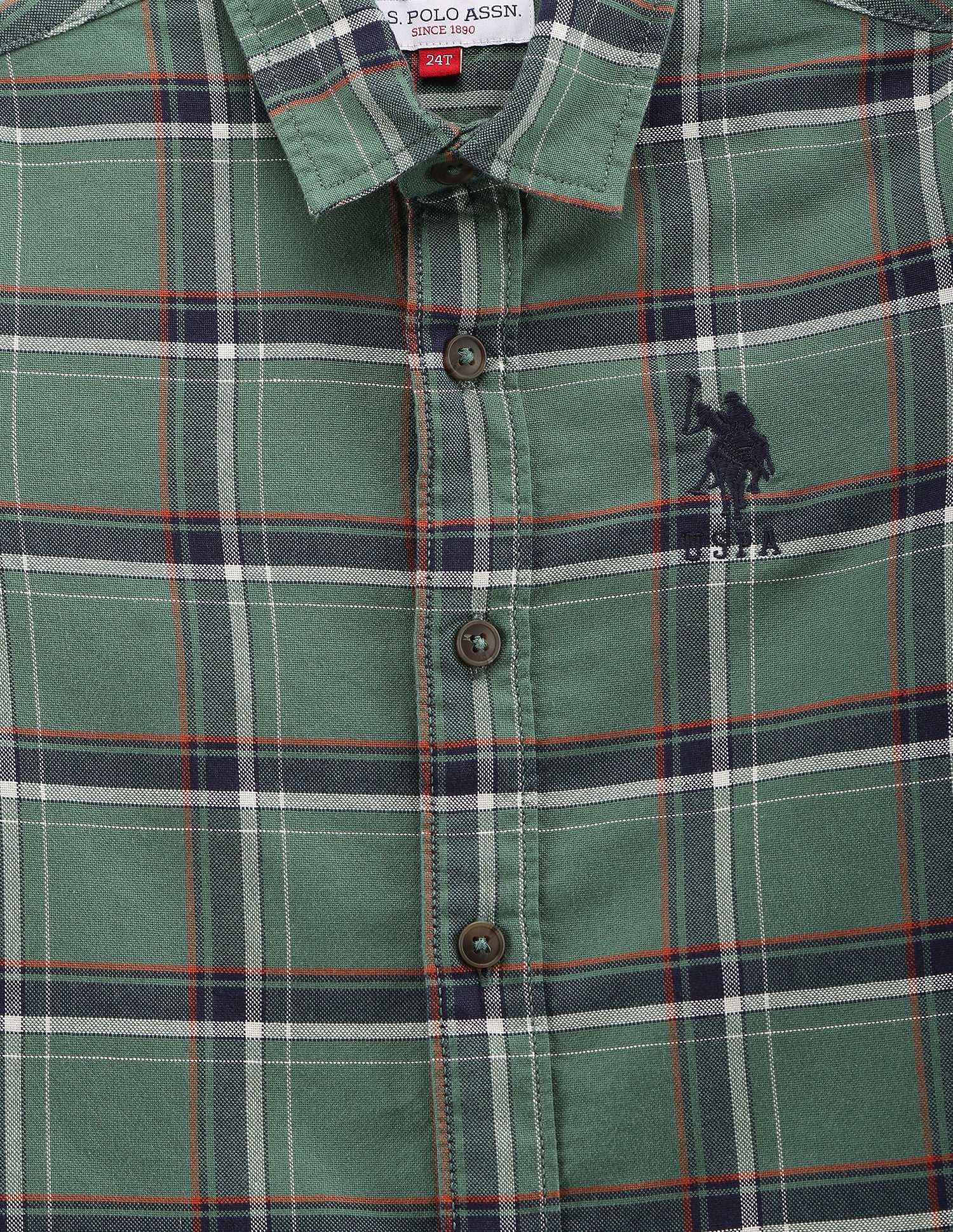 Boys Tartan Check Cotton Shirt - Image 3