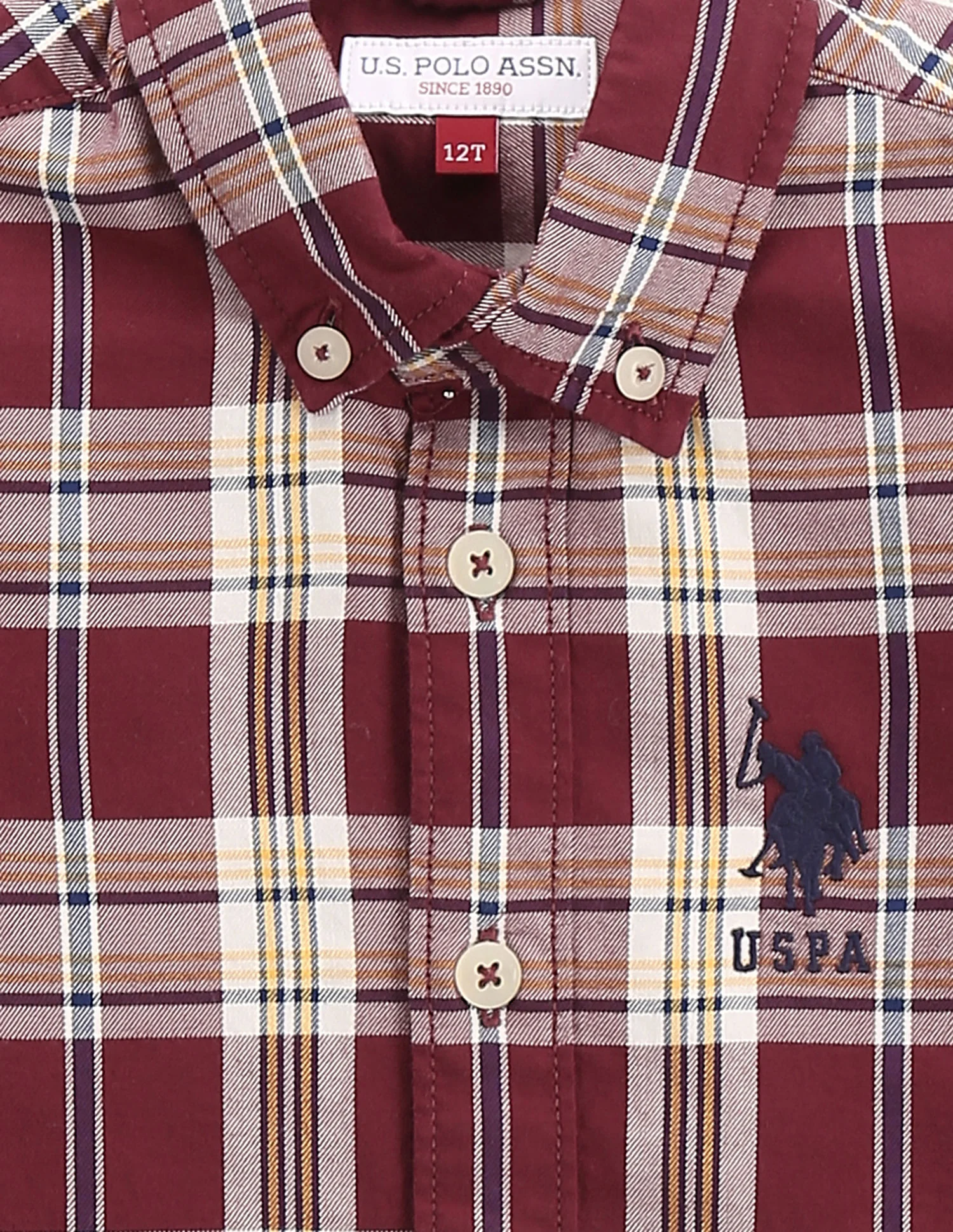 Boys Tartan Check Cotton Shirt - Image 3