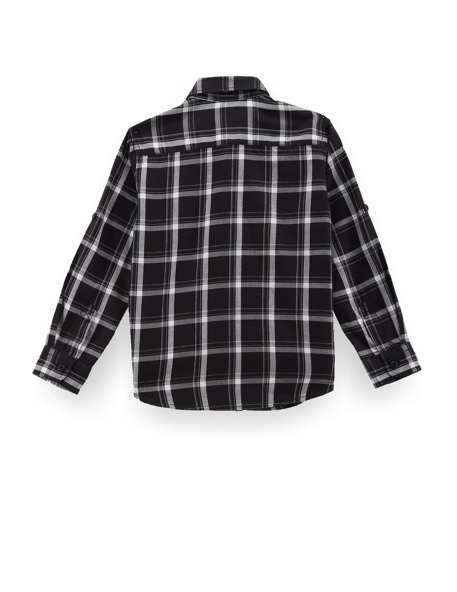 Boys Tartan Check Cotton Shirt - Image 2