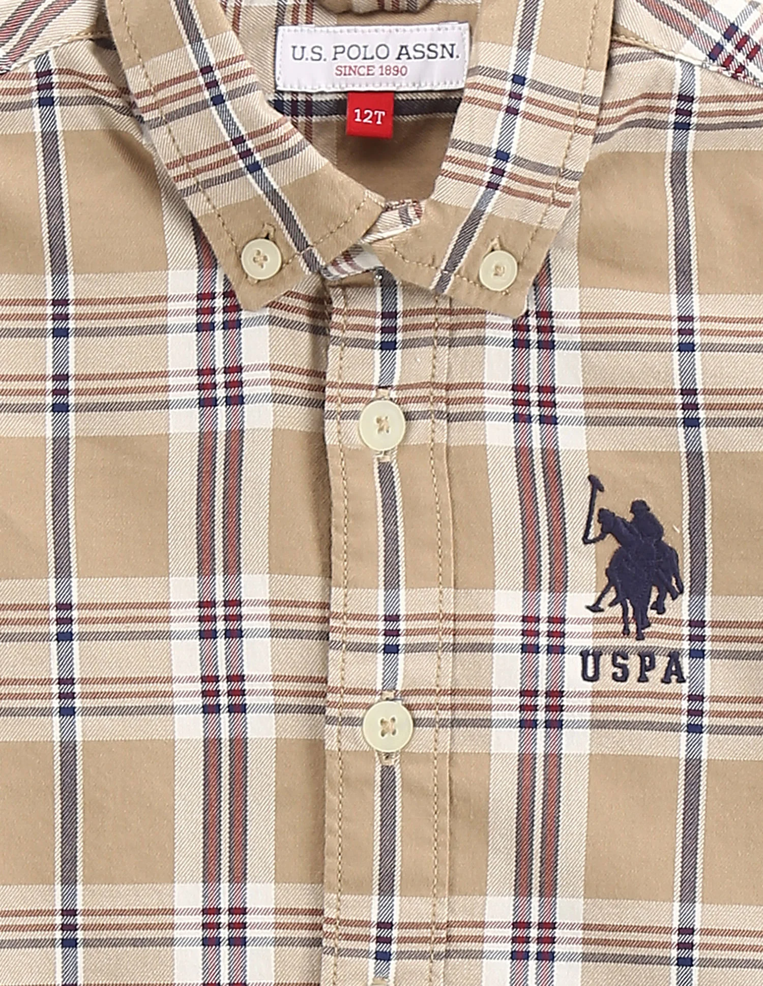 Boys Tartan Check Cotton Shirt - Image 3