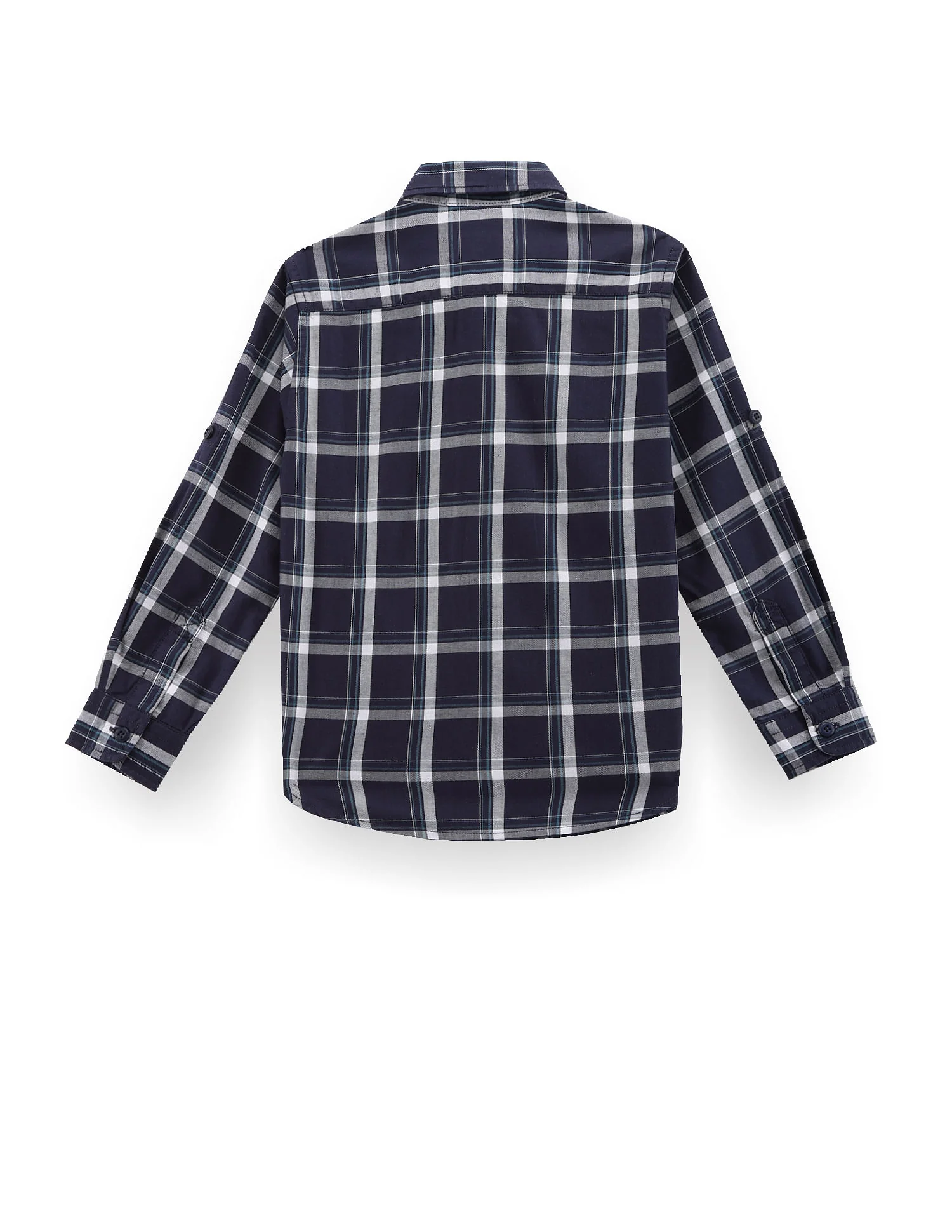 Boys Tartan Check Twill Shirt - Image 2