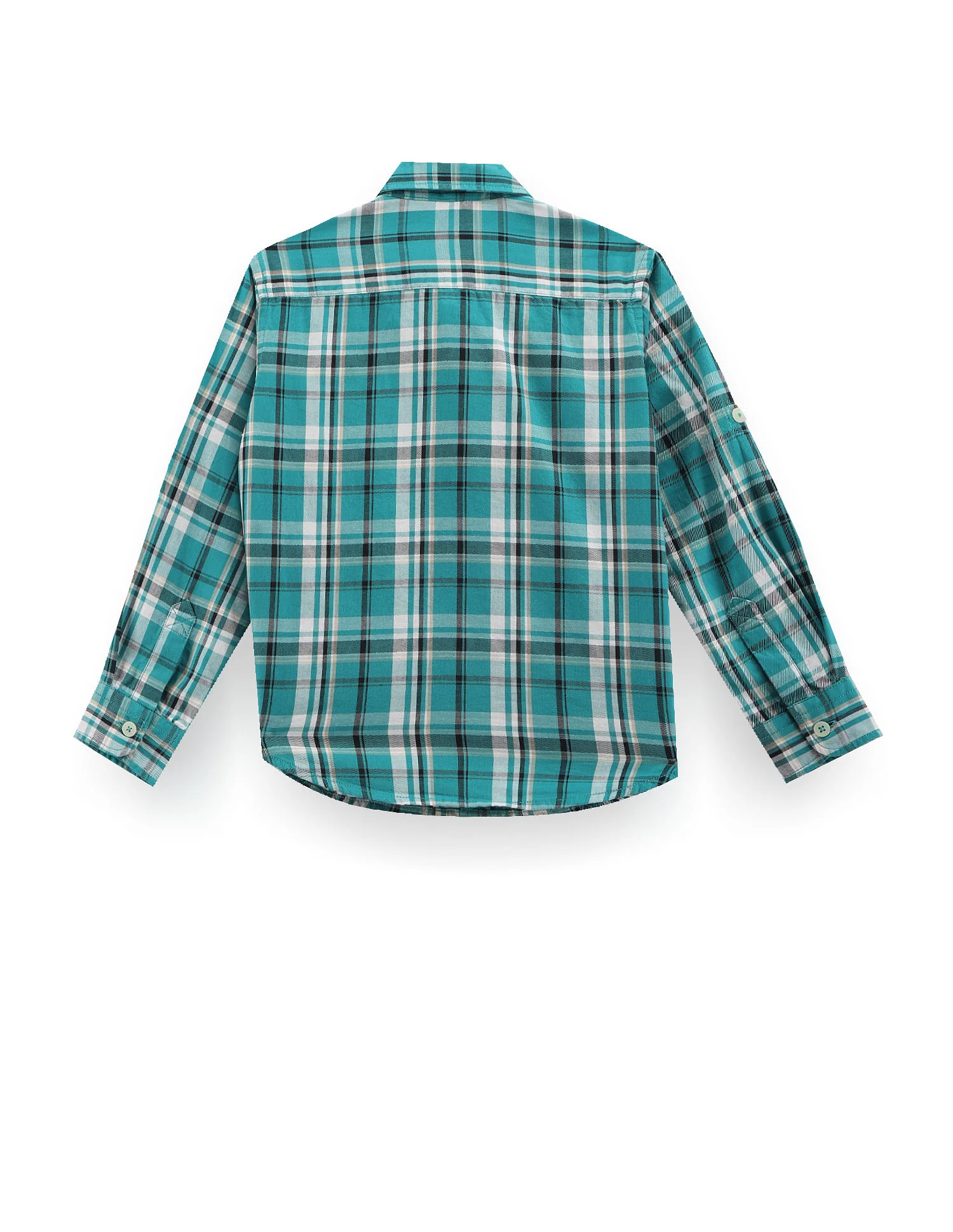 Boys Tartan Check Twill Shirt - Image 2