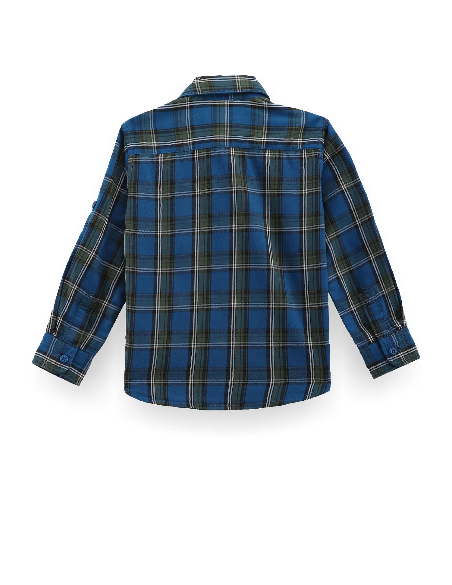 Boys Tartan Check Twill Shirt - Image 2