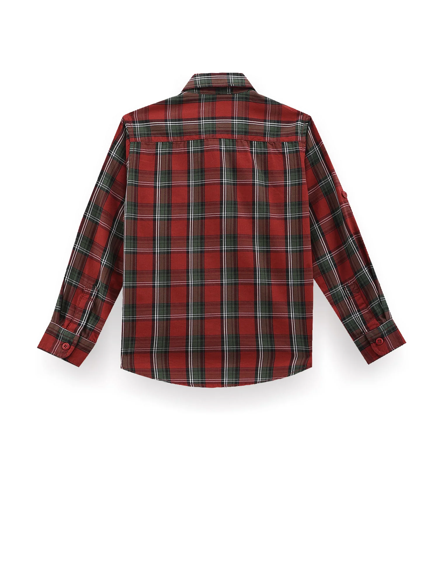 Boys Tartan Check Twill Shirt - Image 2