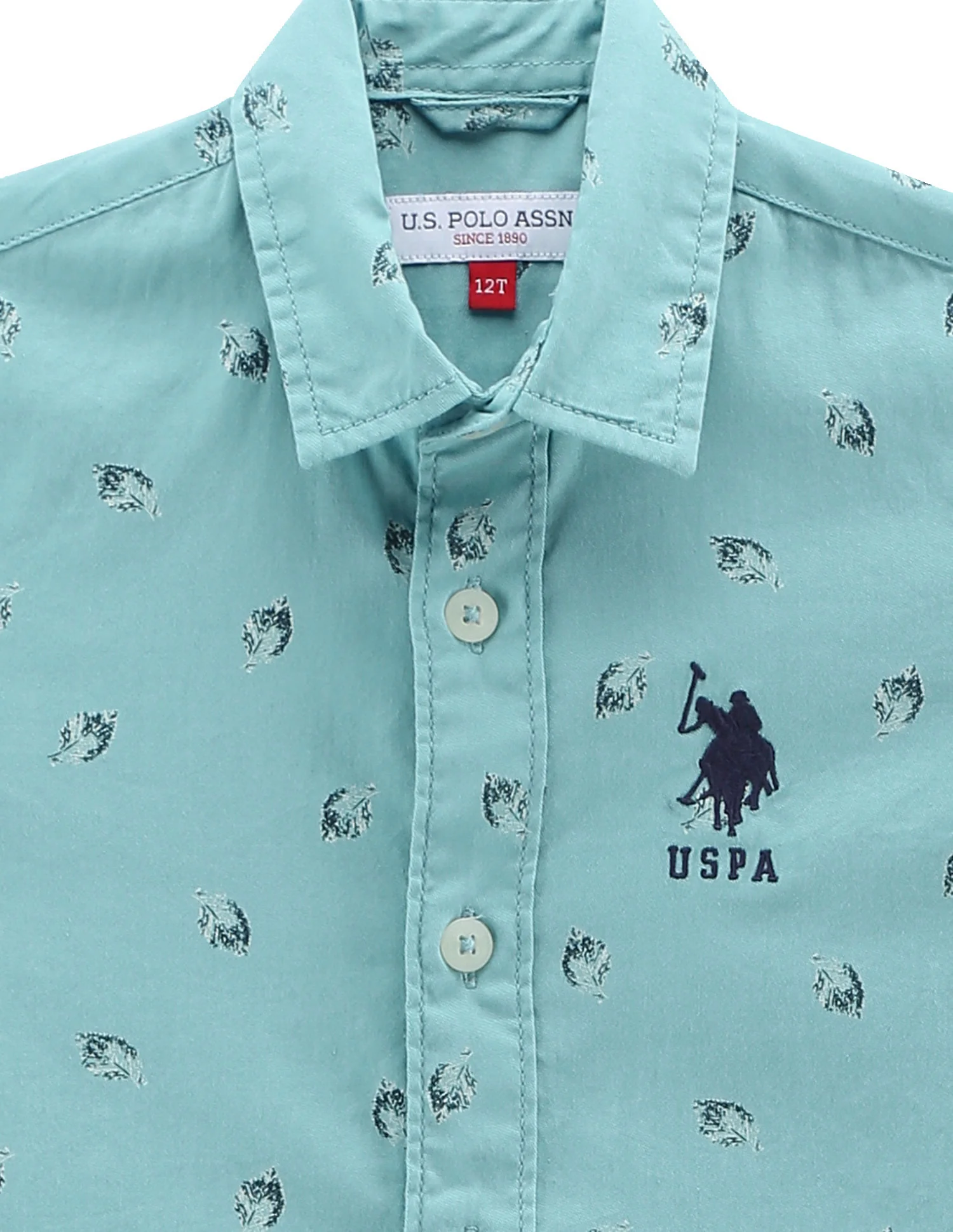Boys Tropical Print Twill Shirt - Image 3