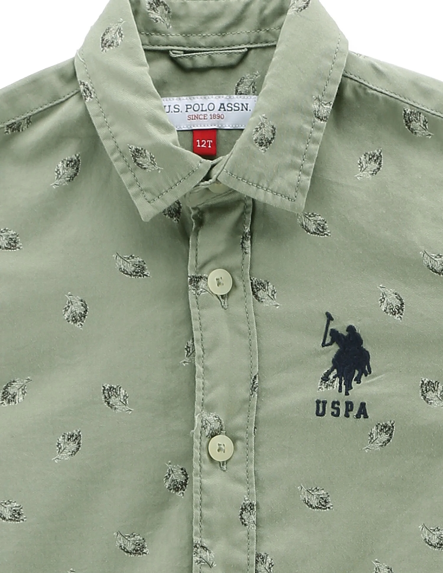 Boys Tropical Print Twill Shirt - Image 3