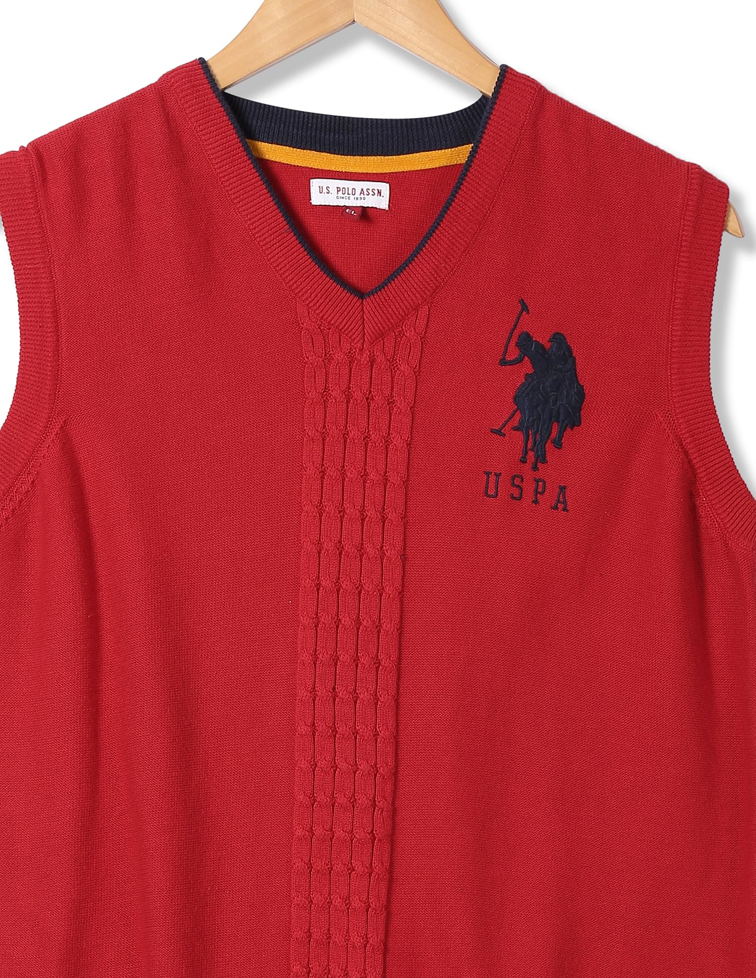 Boys V-Neck Cable Knit Sweater - Image 3
