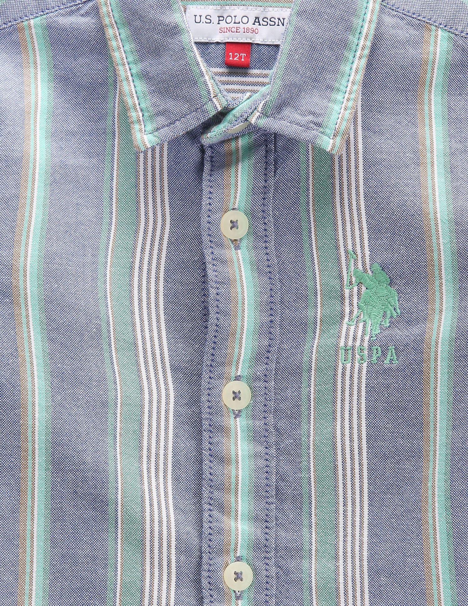 Boys Vertical Stripe Super Slim Fit Shirt - Image 3