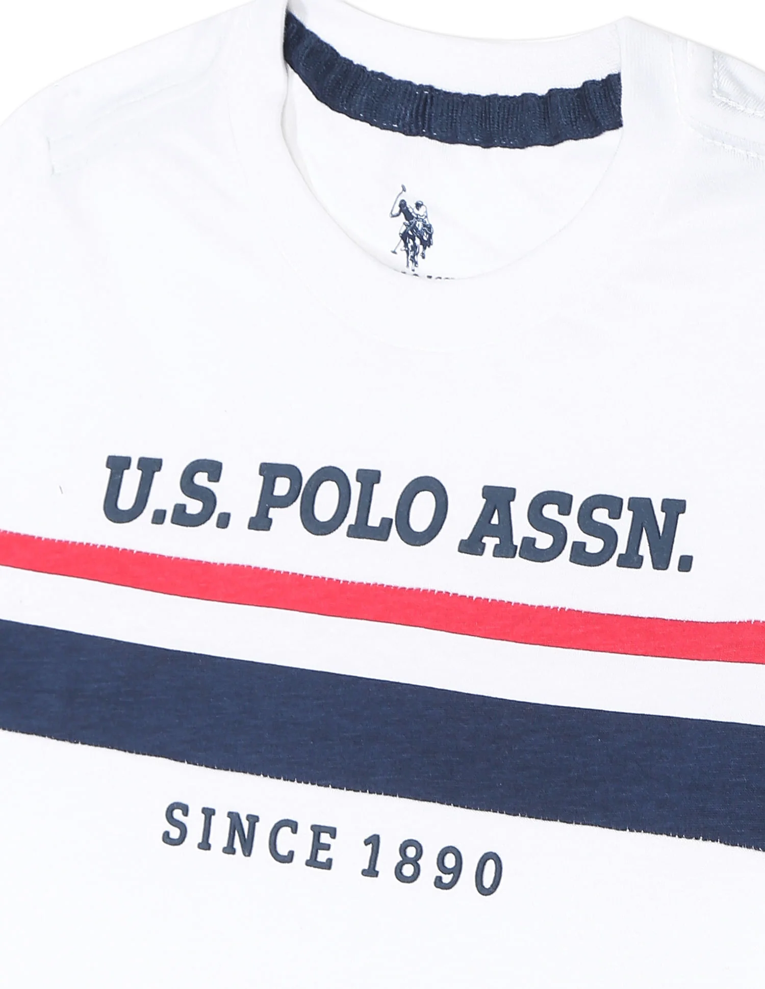 Boys White Crew Neck Brand Print T-Shirt - Image 3