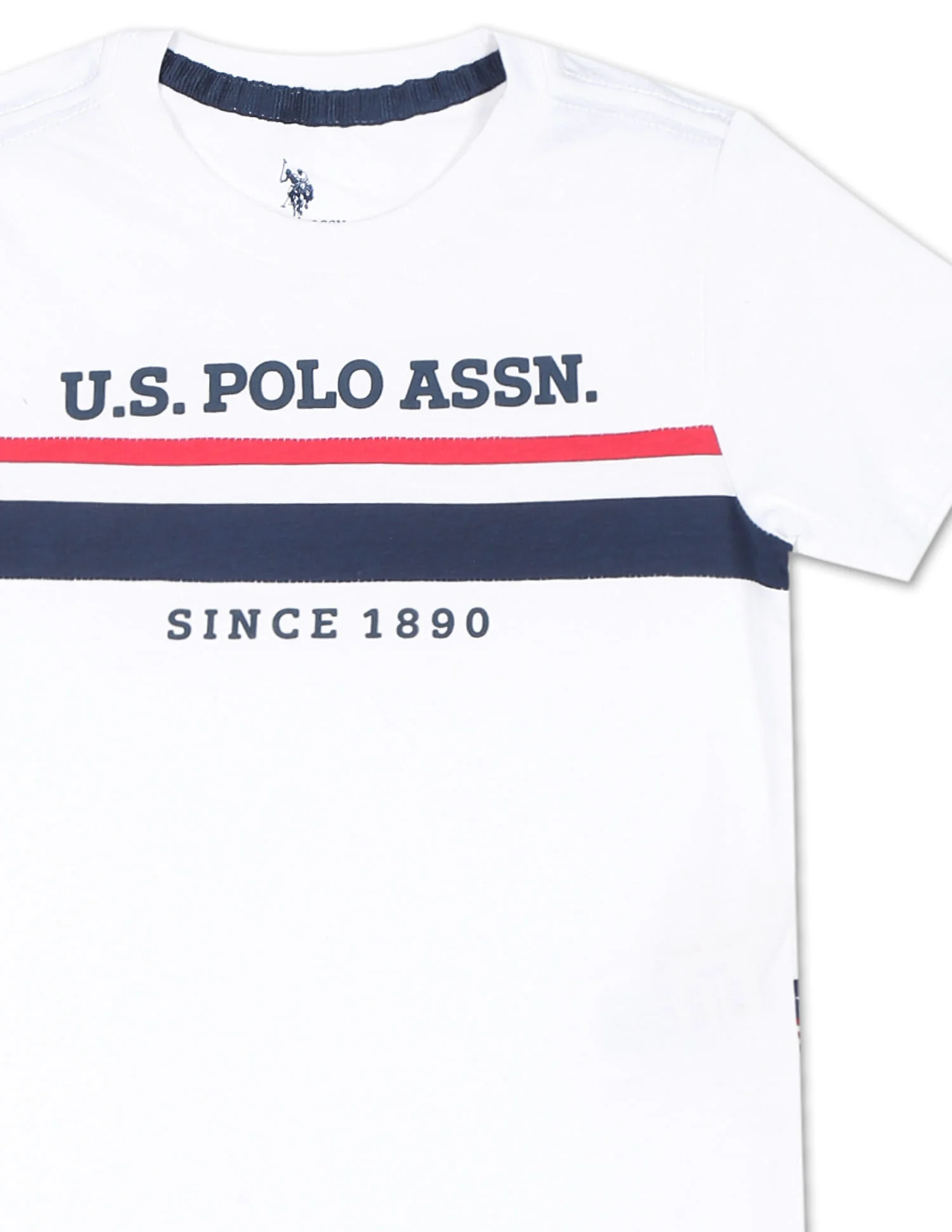 Boys White Crew Neck Brand Print T-Shirt - Image 4