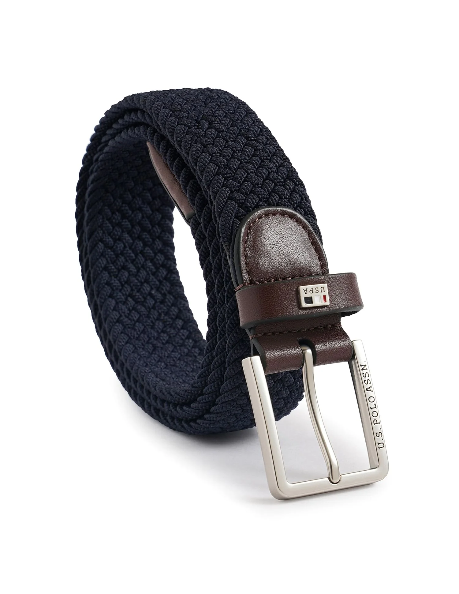 Braided Leather Tipped Belt