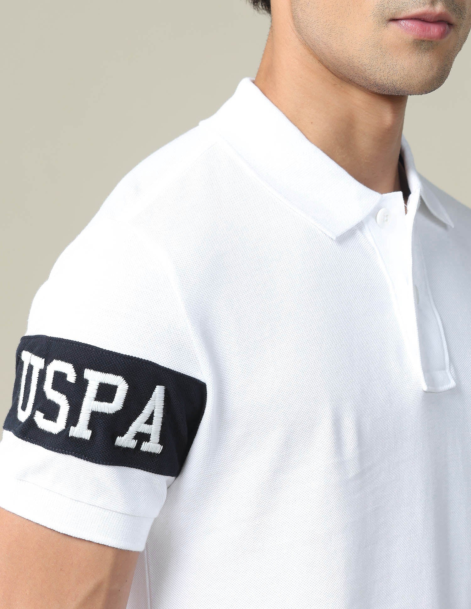 Brand Embroidered Pique Polo Shirt - Image 8