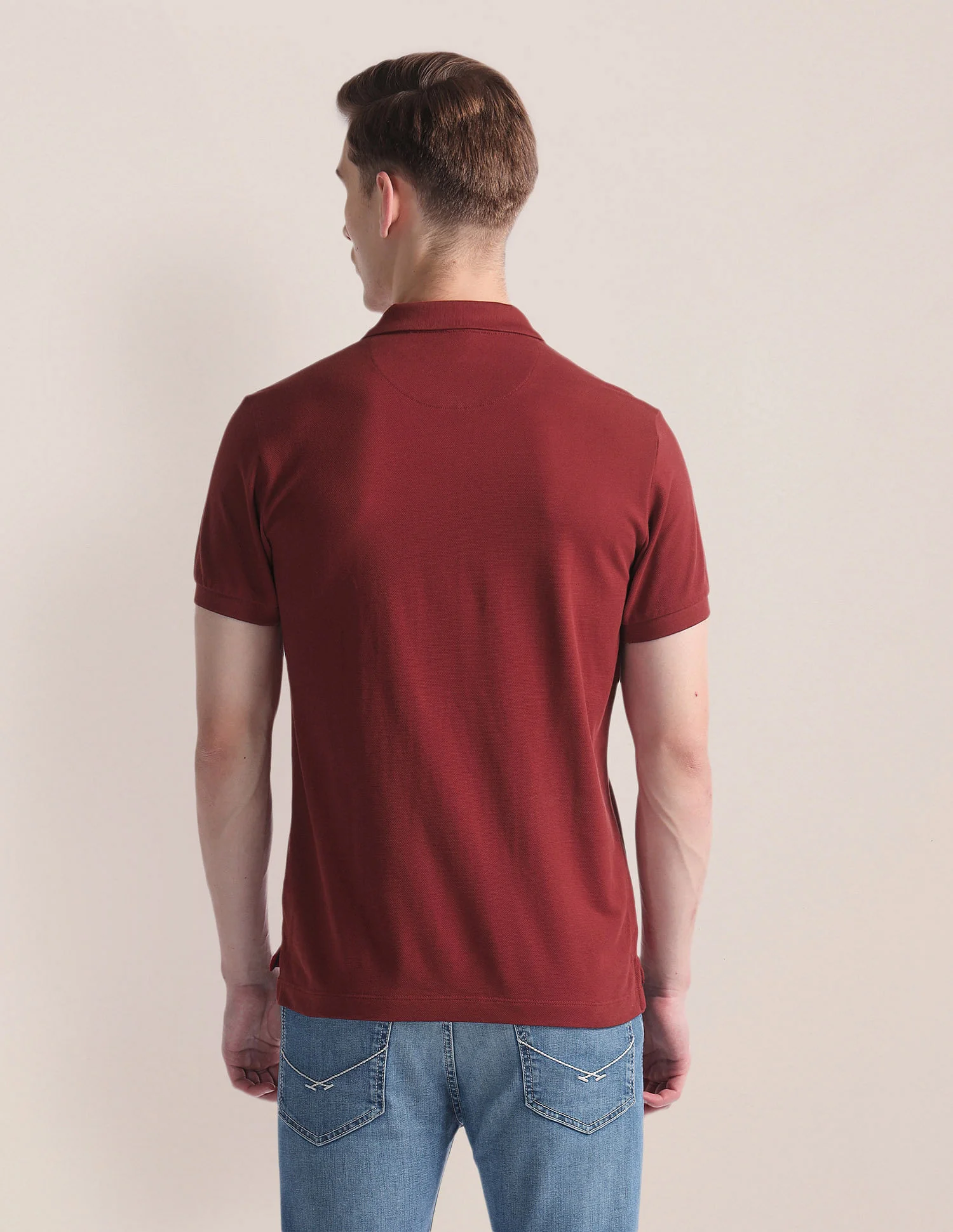 Brand Embroidered Slim Polo Shirt - Image 5