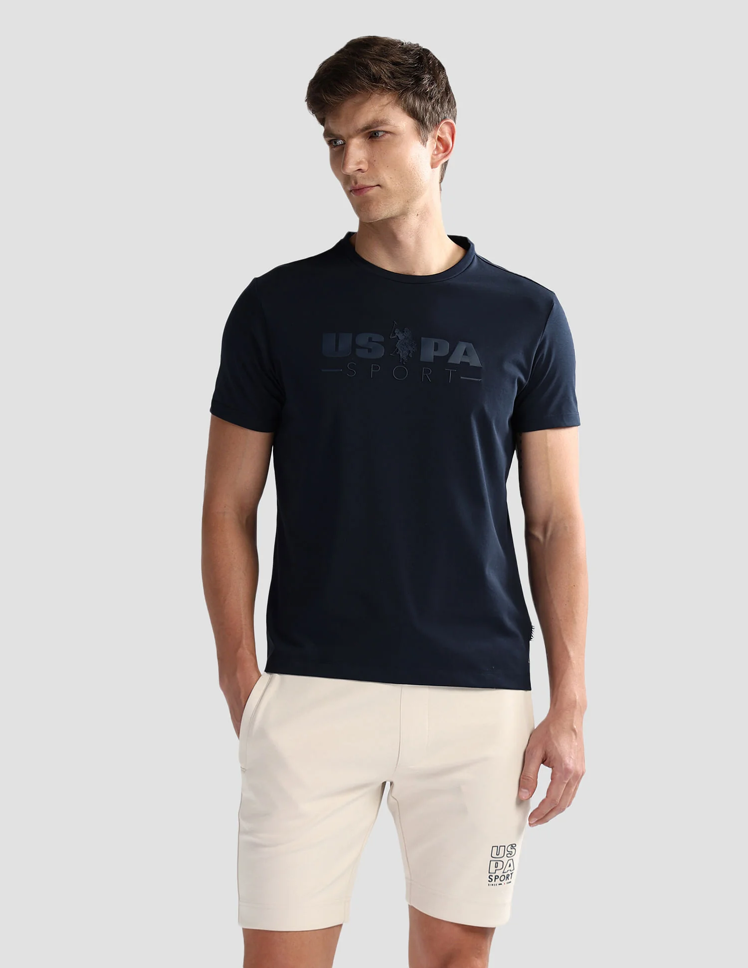 Brand Print Cotton Blend T-Shirt - Image 6