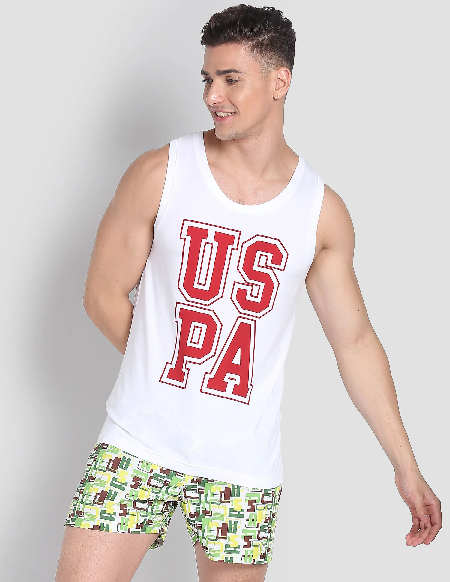 Brand Print Cotton IYBD Vest - Pack Of 1