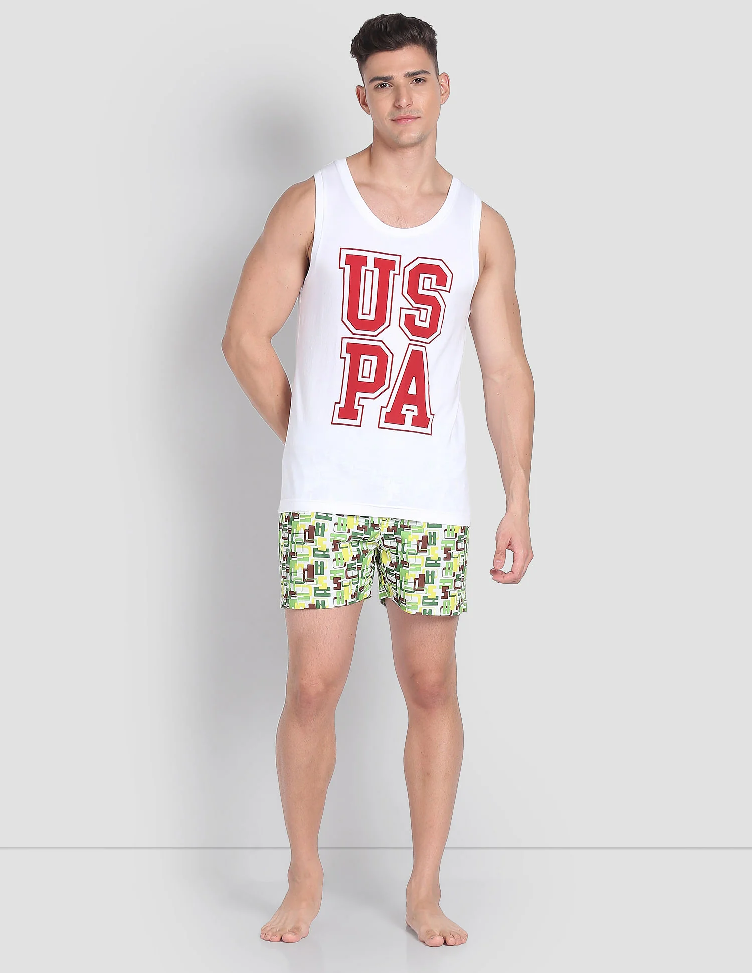 Brand Print Cotton IYBD Vest - Pack Of 1 - Image 3