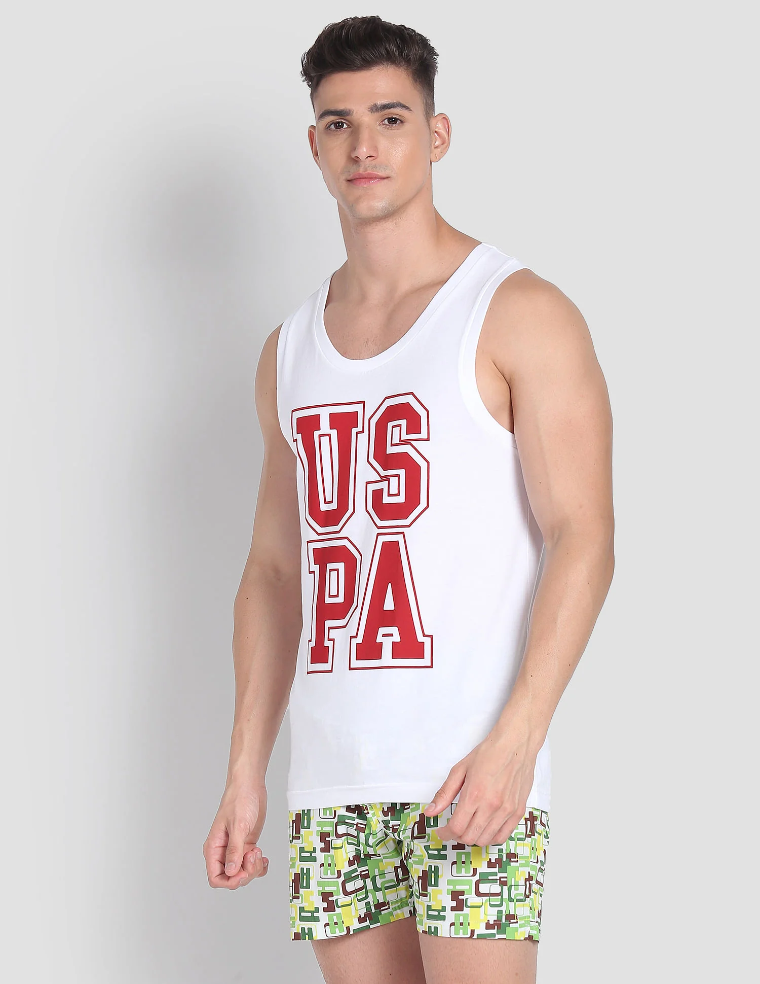 Brand Print Cotton IYBD Vest - Pack Of 1 - Image 4