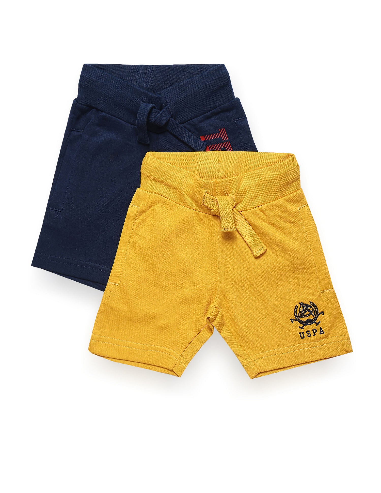 Brand Print Cotton Shorts - Pack Of 2