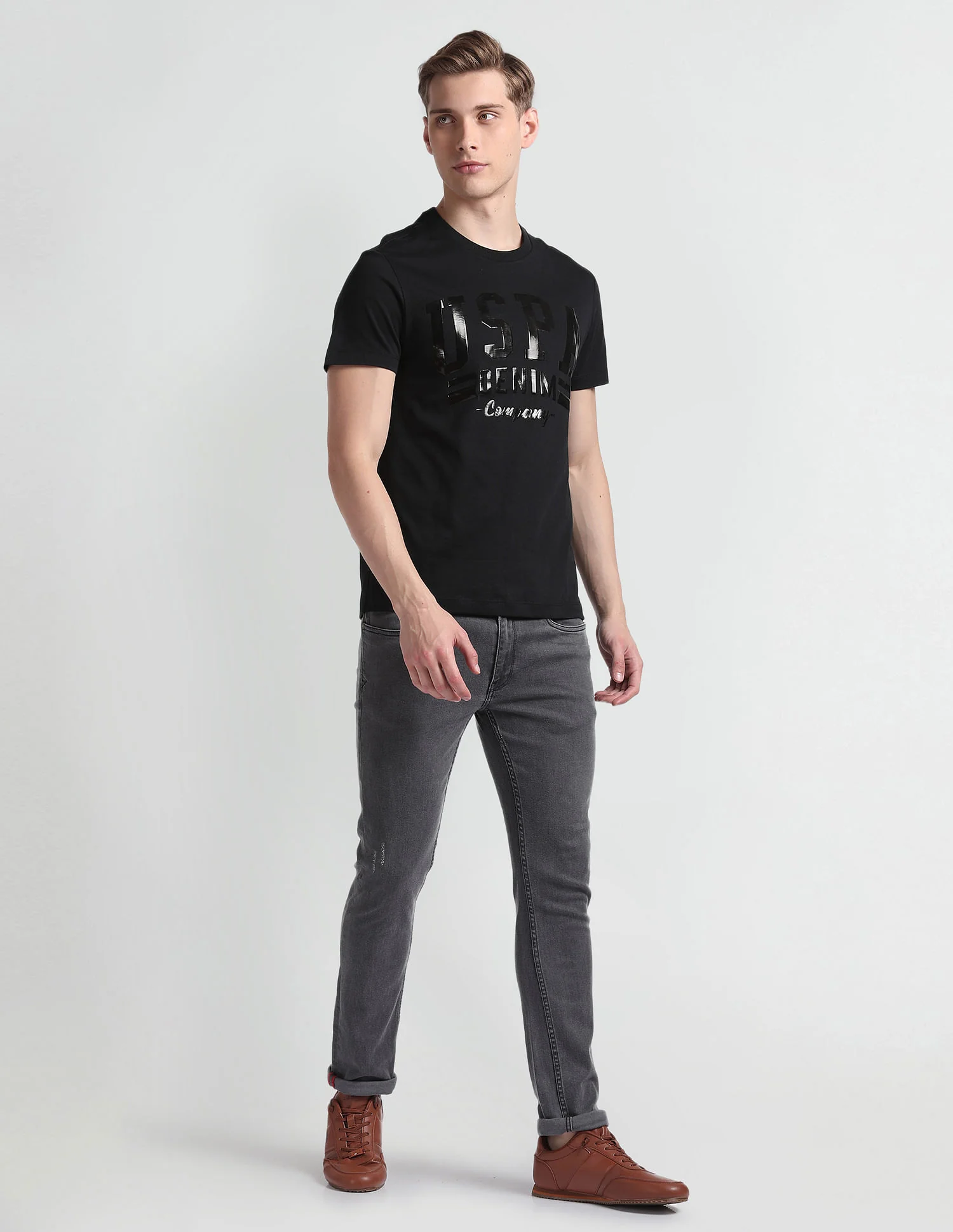 Brand Print Cotton T-Shirt - Image 3