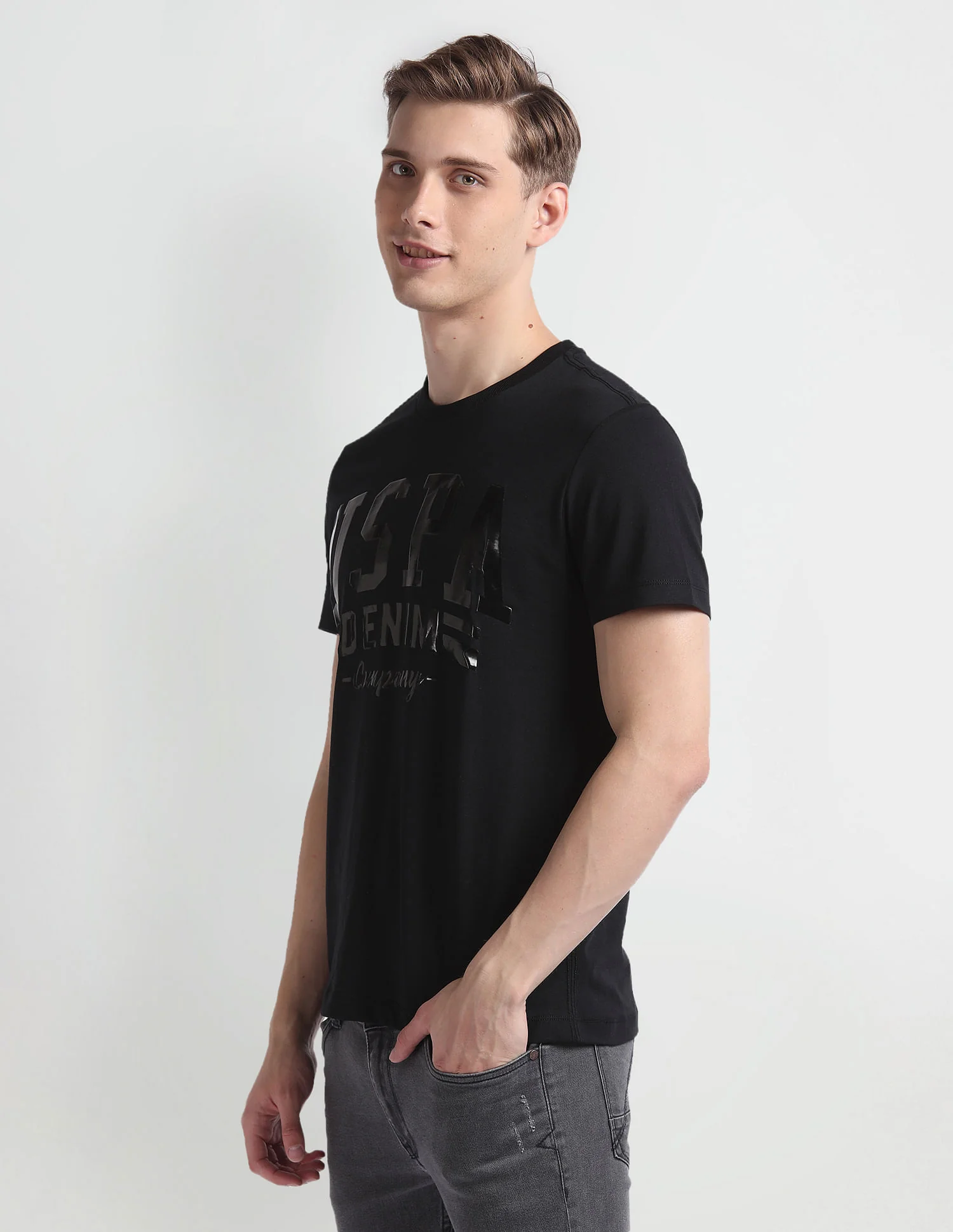 Brand Print Cotton T-Shirt - Image 4