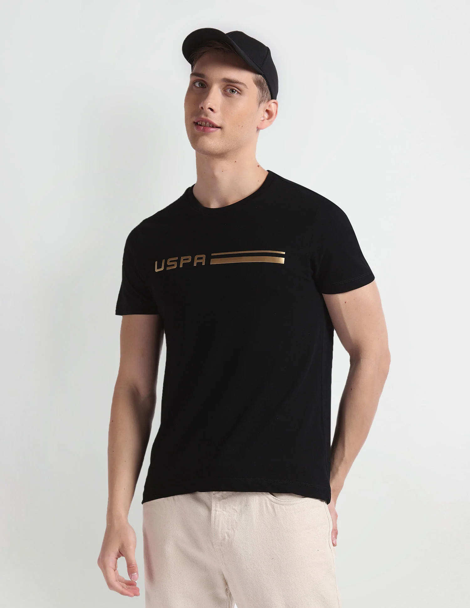 Brand Print Cotton T-Shirt