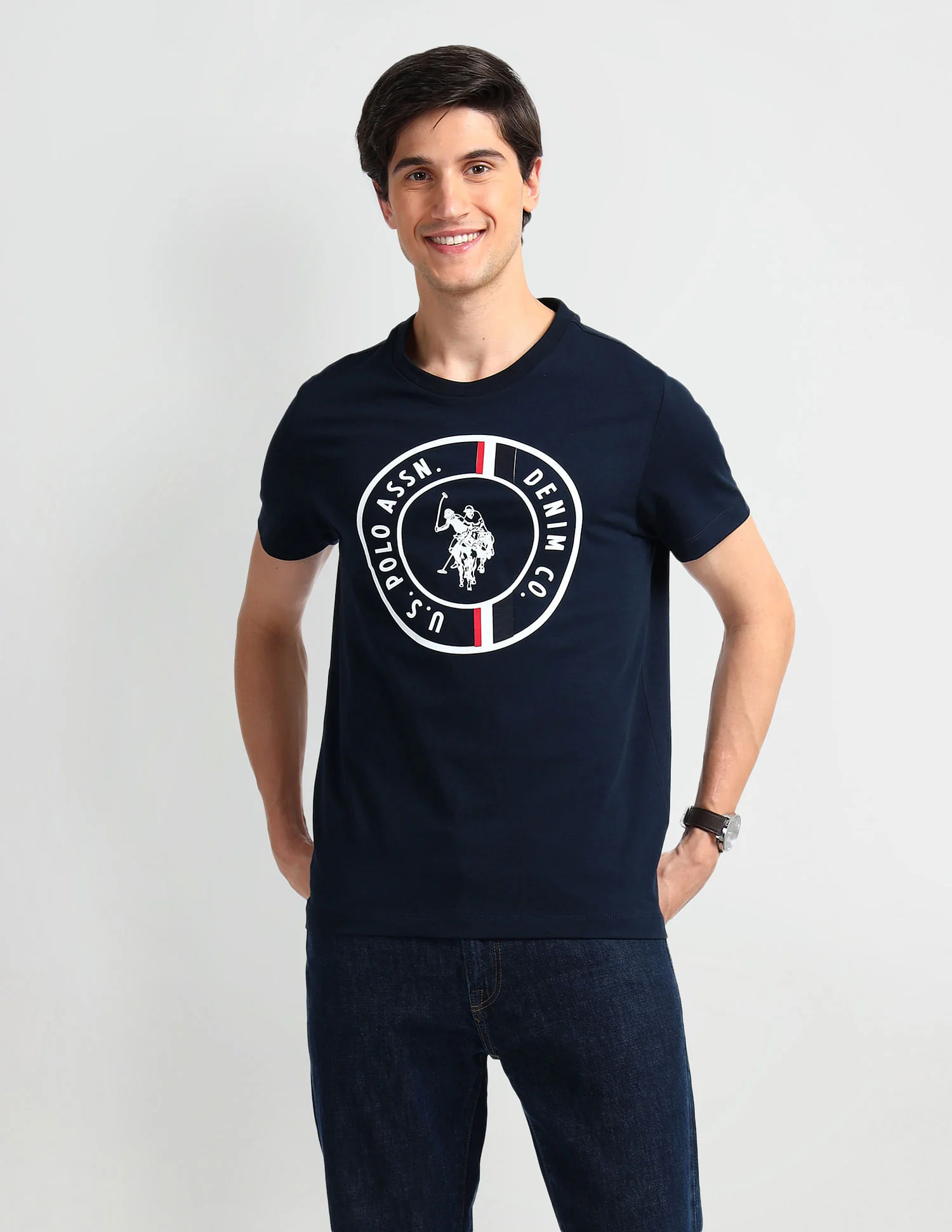 Brand Print Cotton T-Shirt