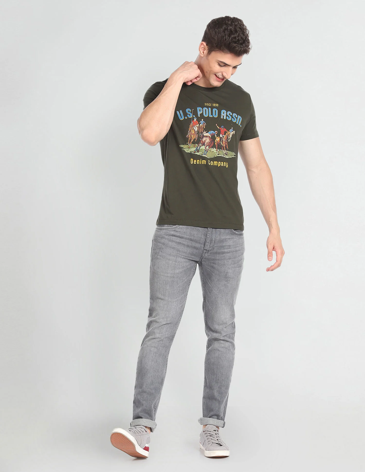 Brand Print Crew Neck T-Shirt - Image 3