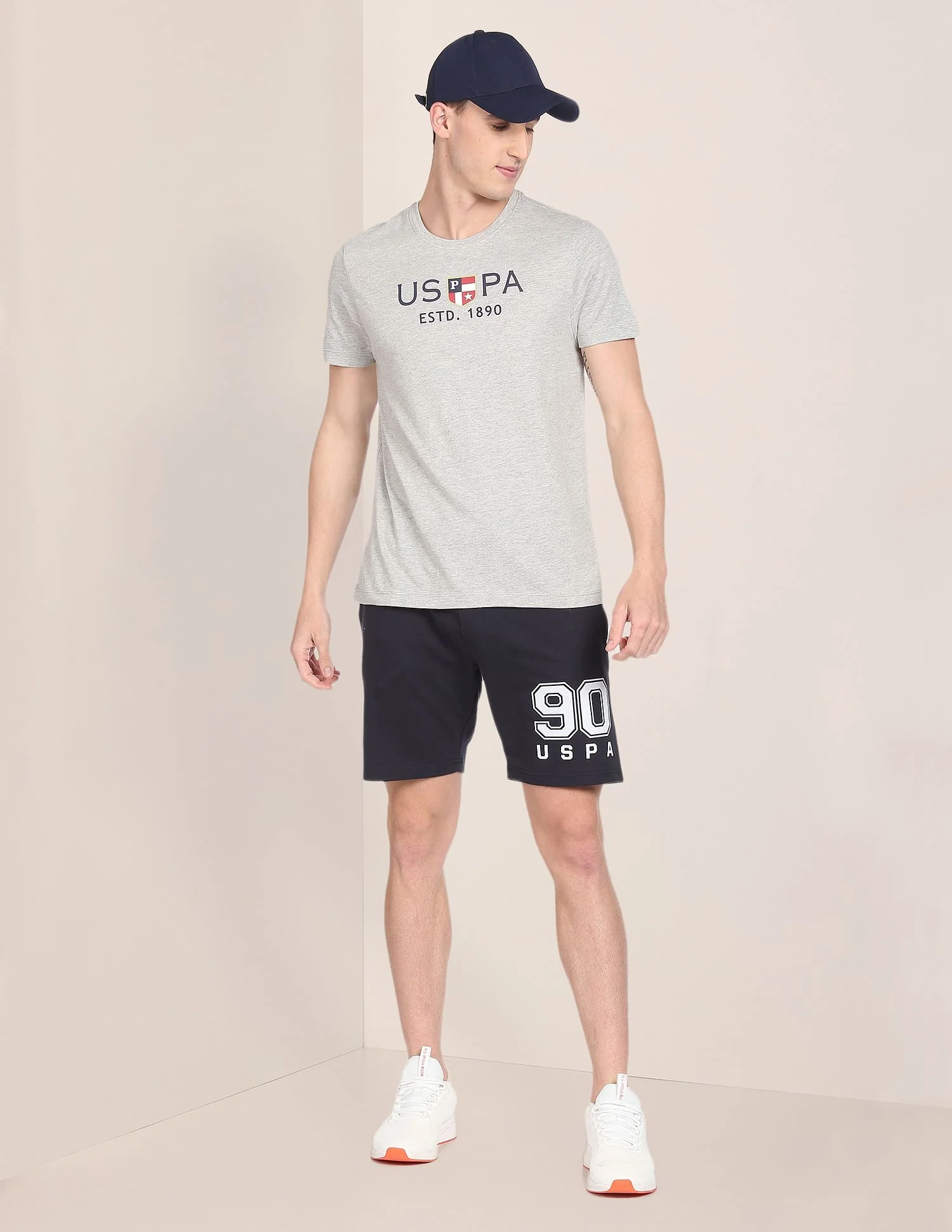 Brand Print Heathered Cotton T-Shirt - Image 3