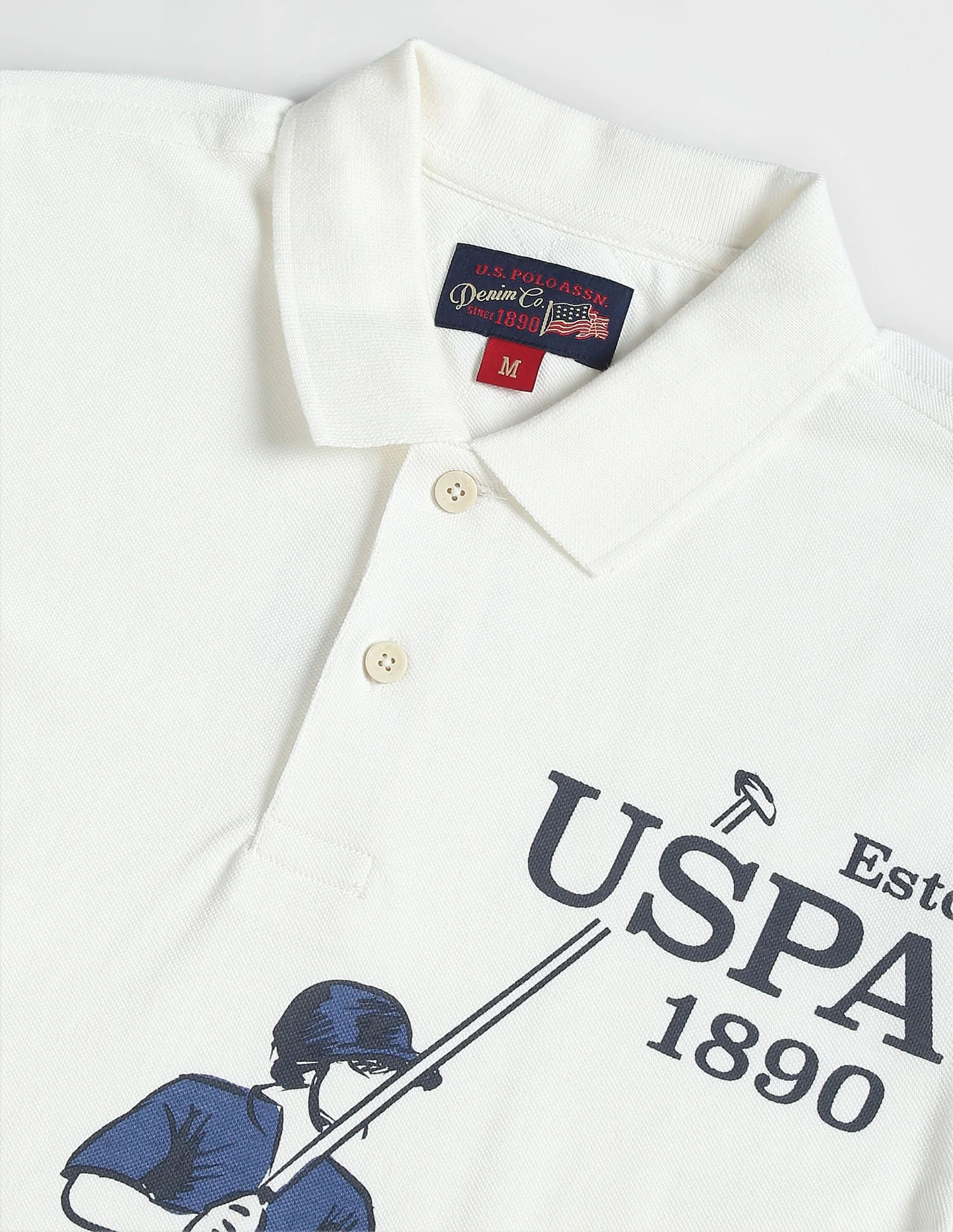 Brand Print Pique Polo Shirt - Image 2