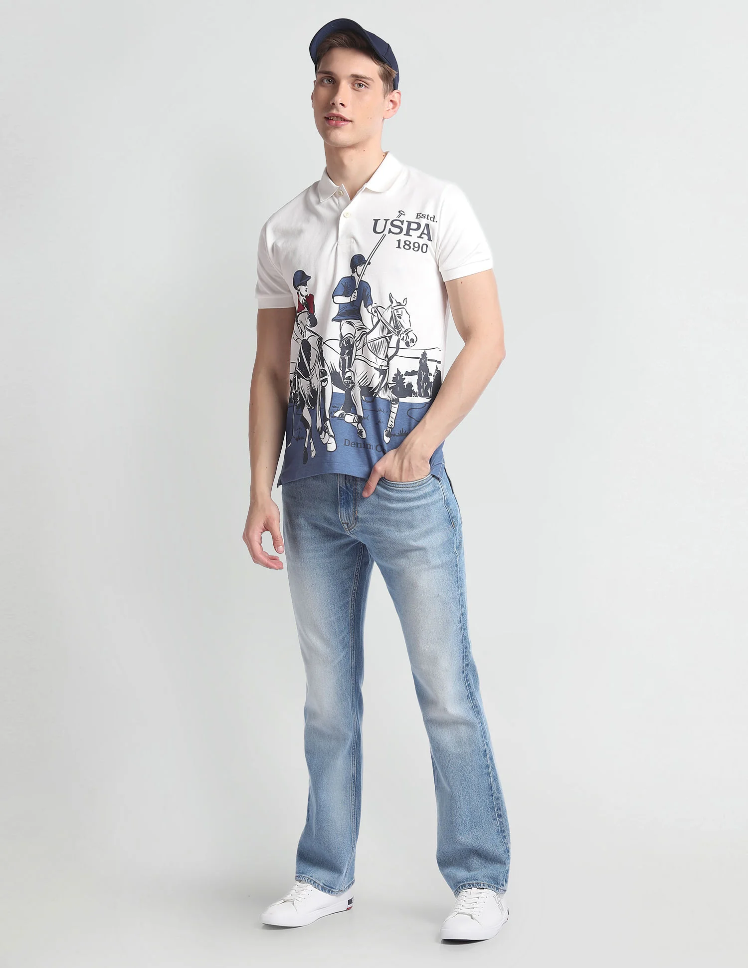 Brand Print Pique Polo Shirt - Image 3